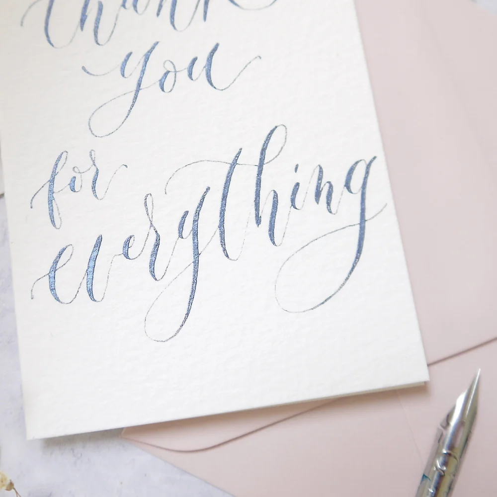 Mini Calligraphy Card – Handwritten Personalised Note Card — Mirabelle  Makery