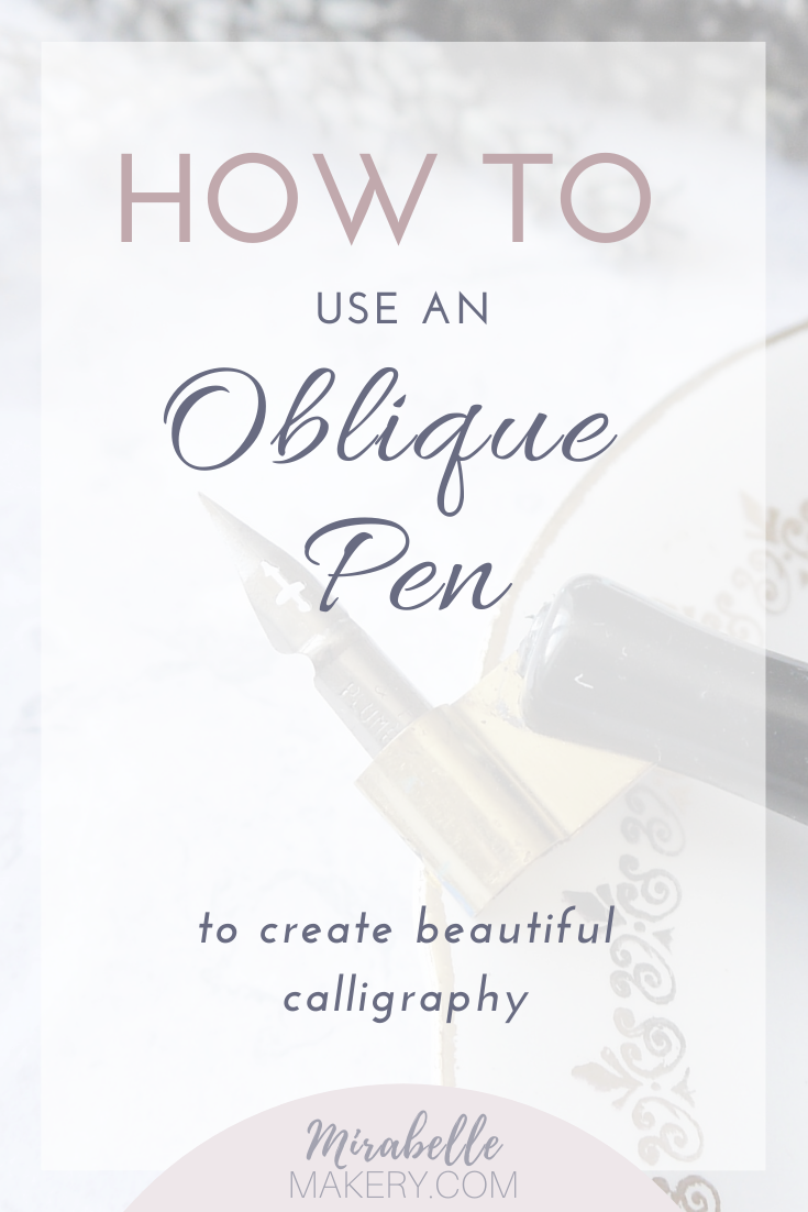 DIY: Make a Calligraphy Oblique Holder!