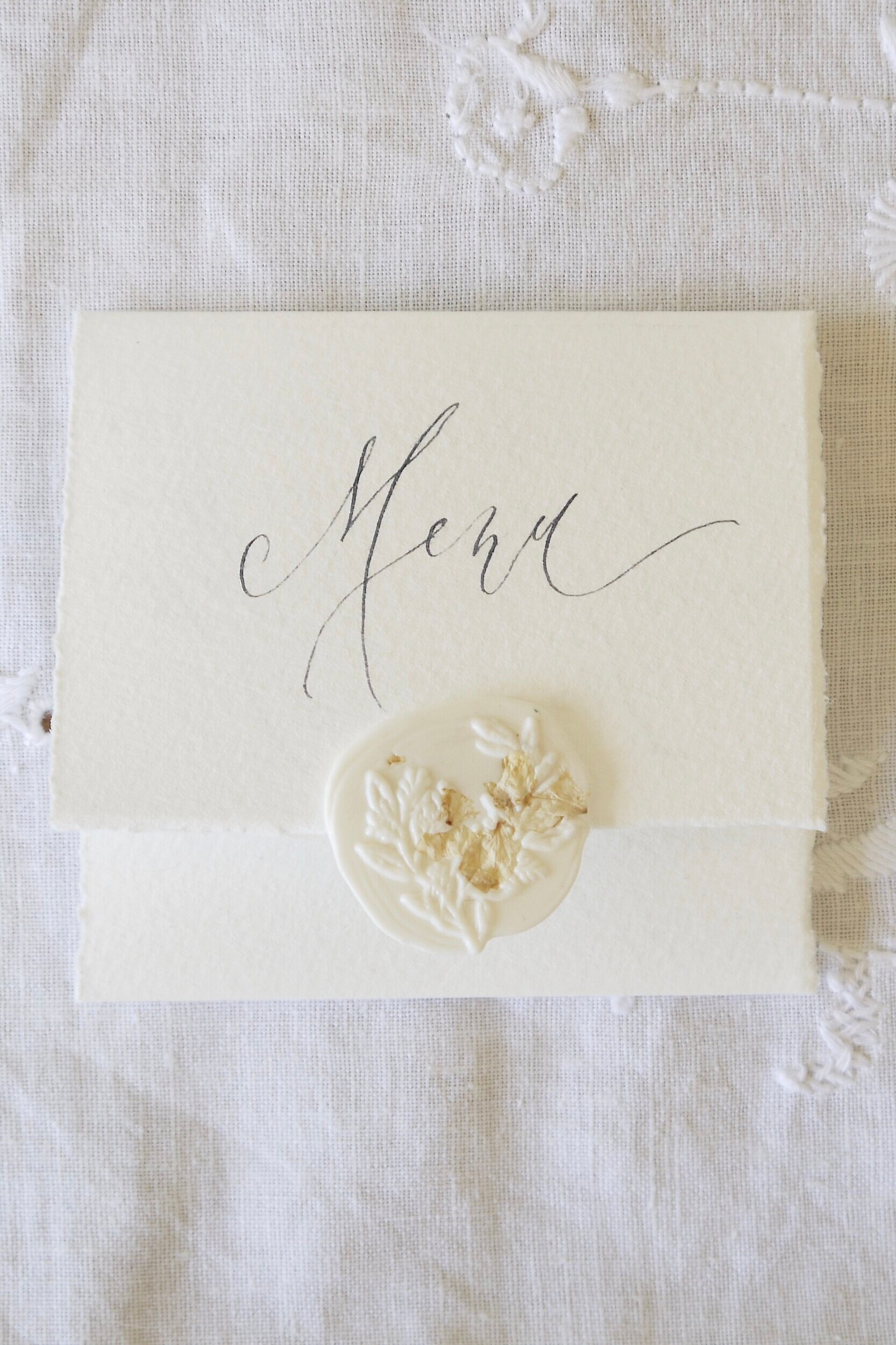 Wedding Menu Card