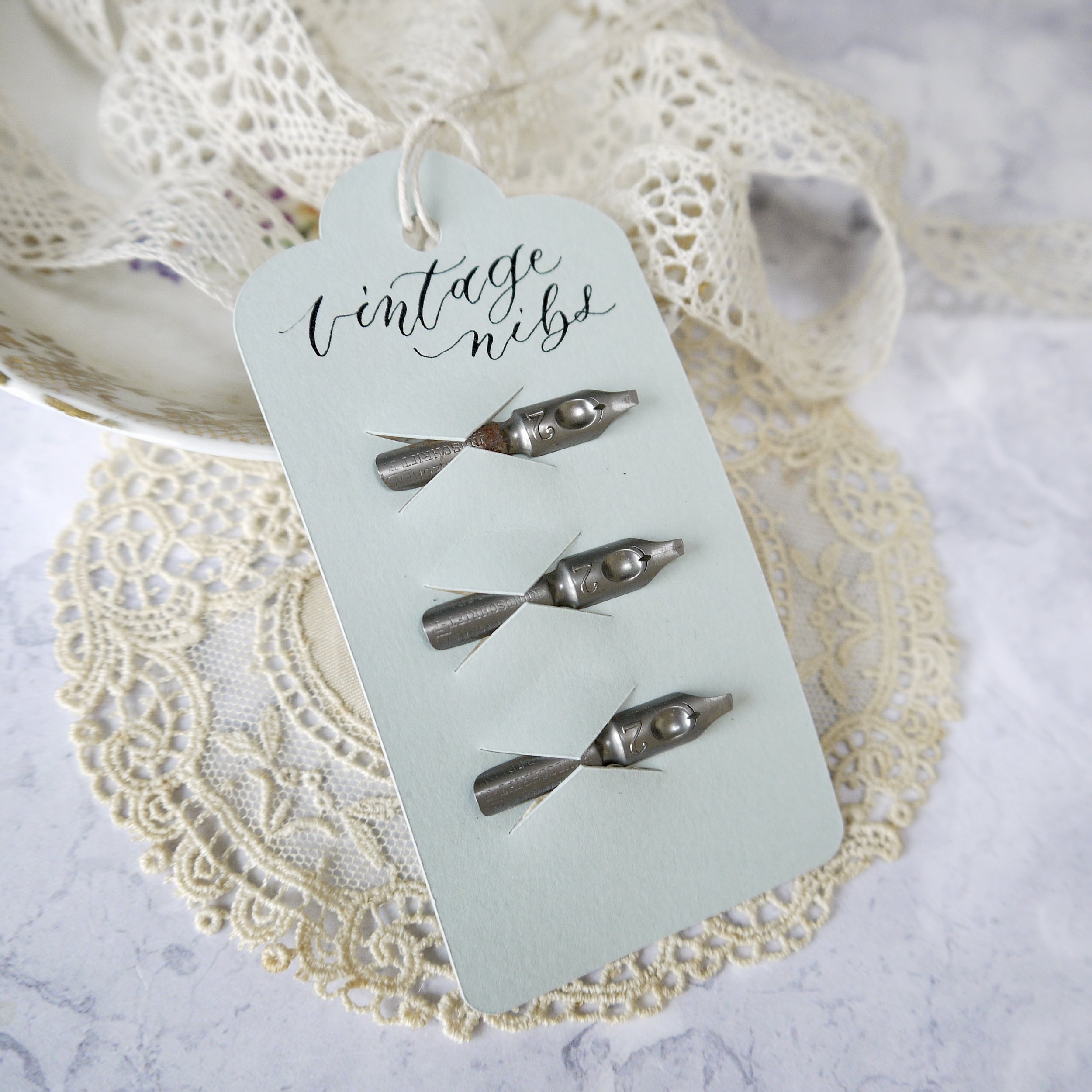 Vintage Broad Edge Calligraphy Nibs – F. Soennecken #2 Set of 3