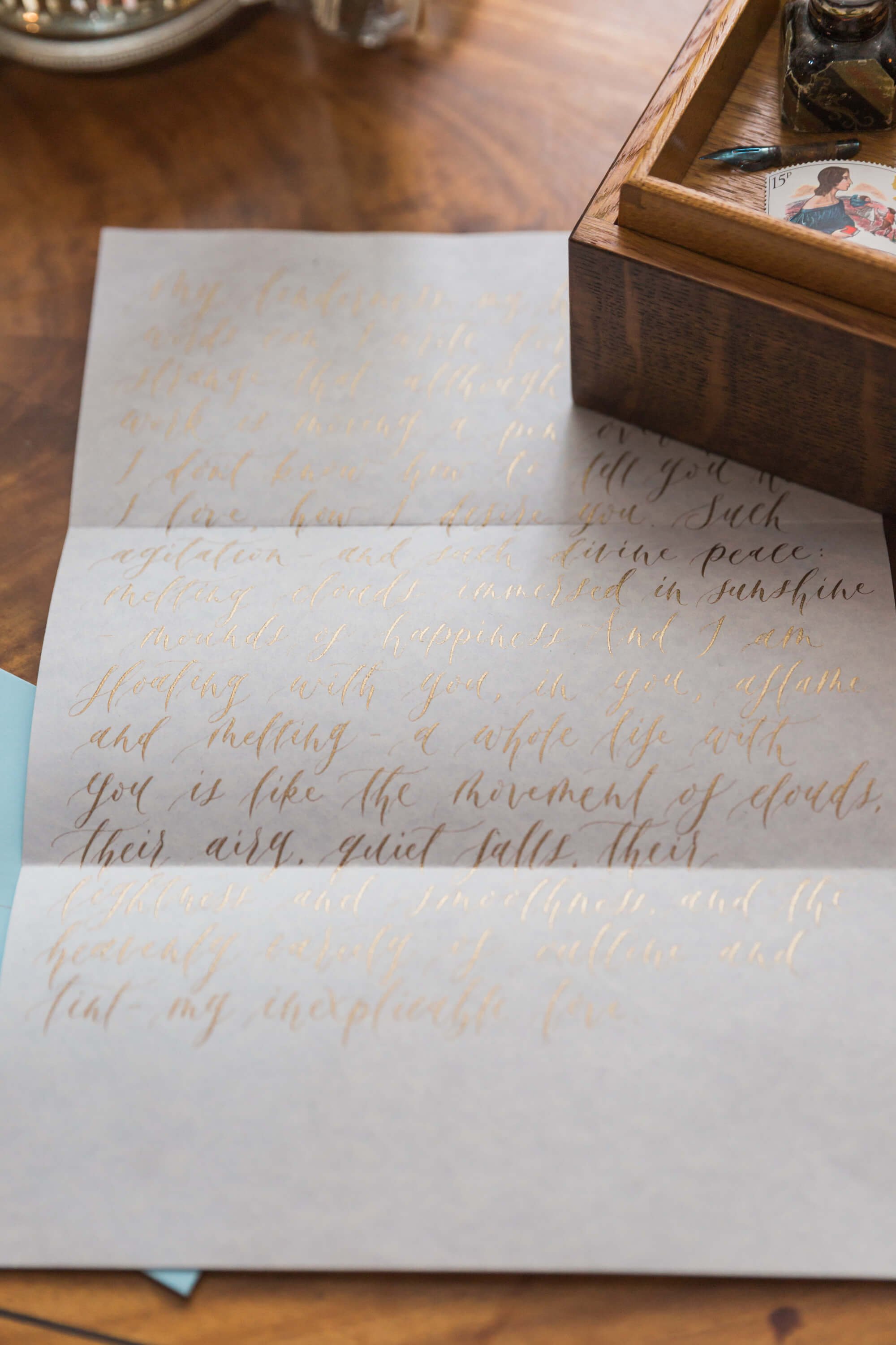 Calligraphy love letter