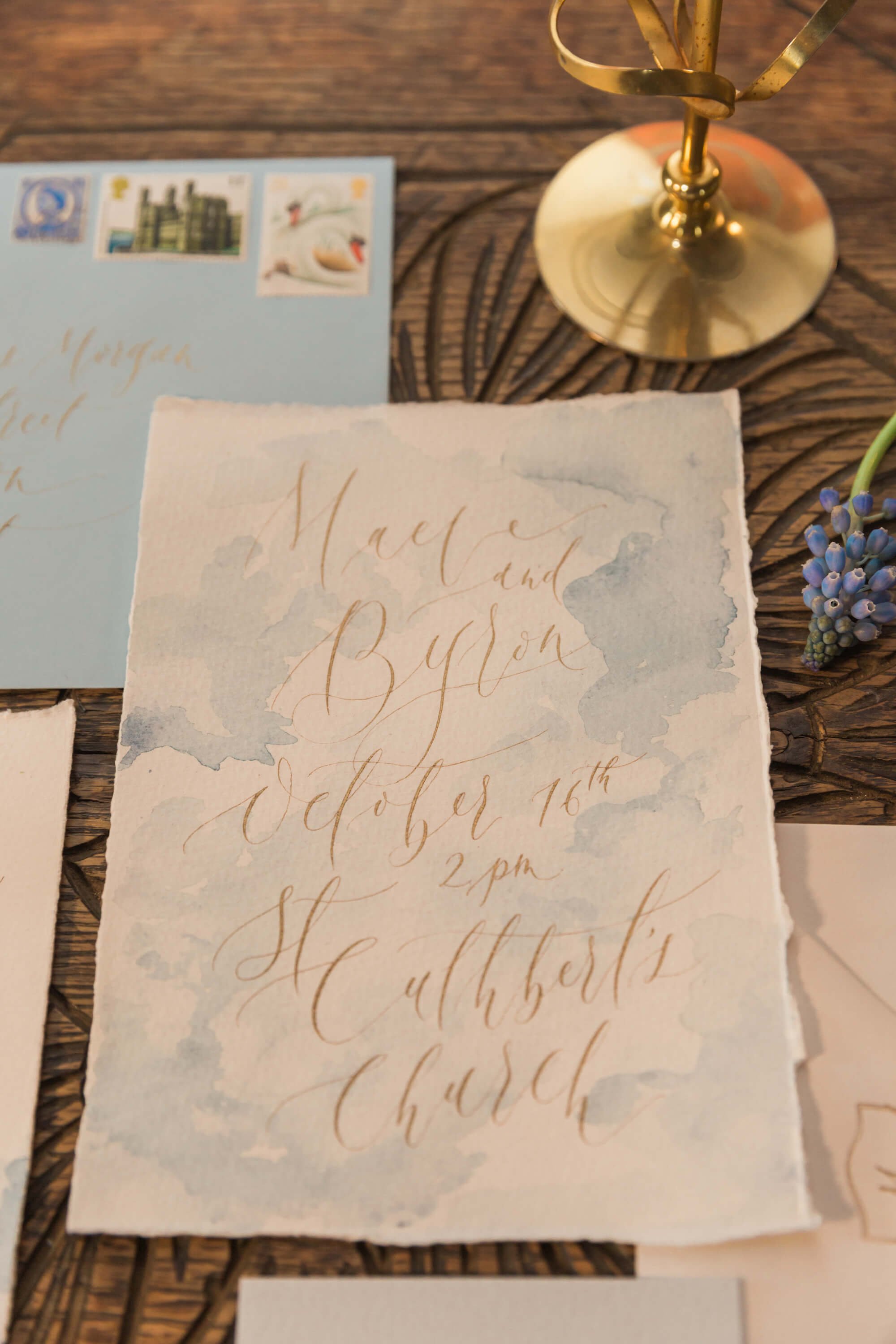 Handwritten luxury wedding invites 
