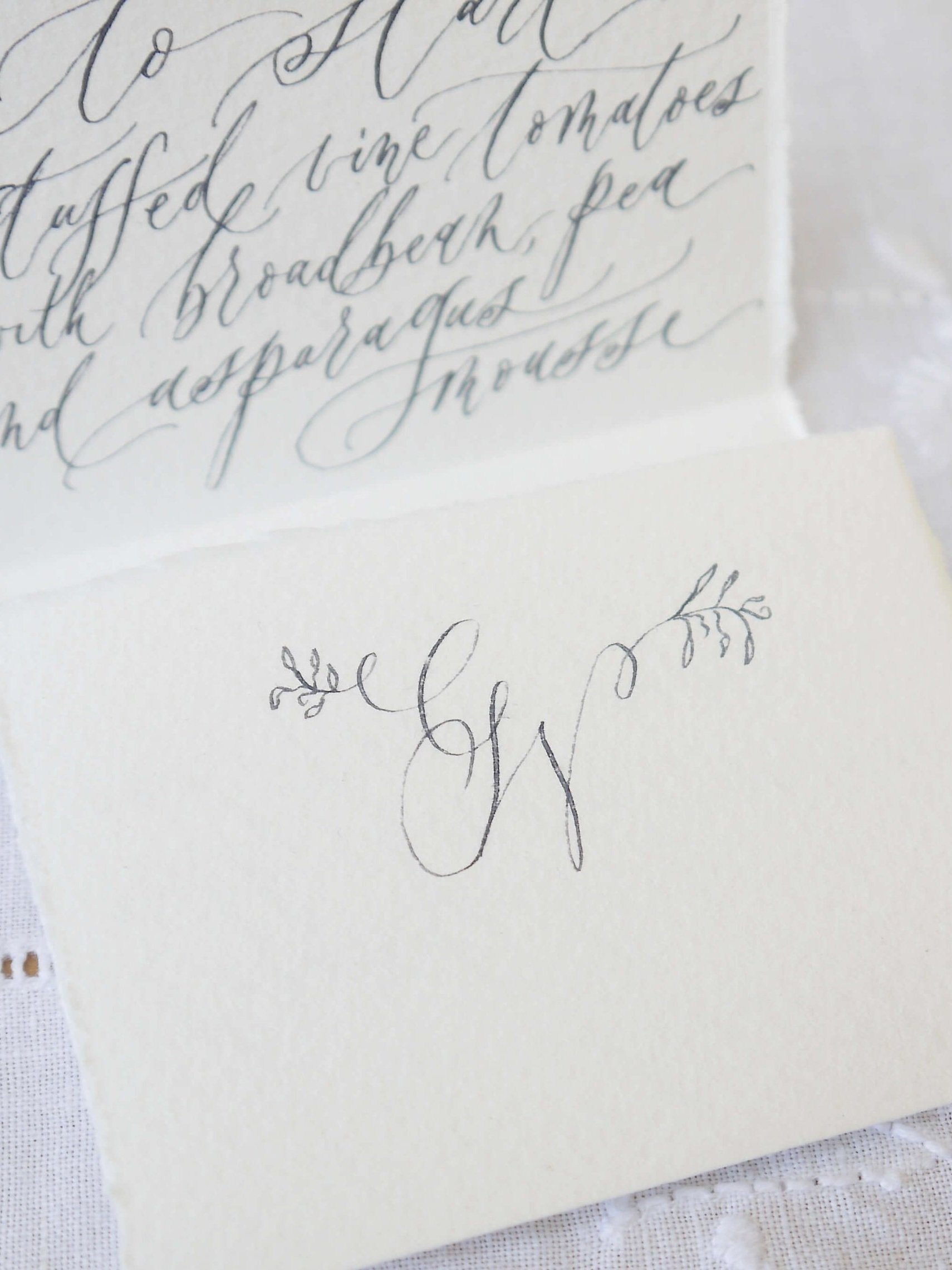 Elegant wedding monogram in calligraphy