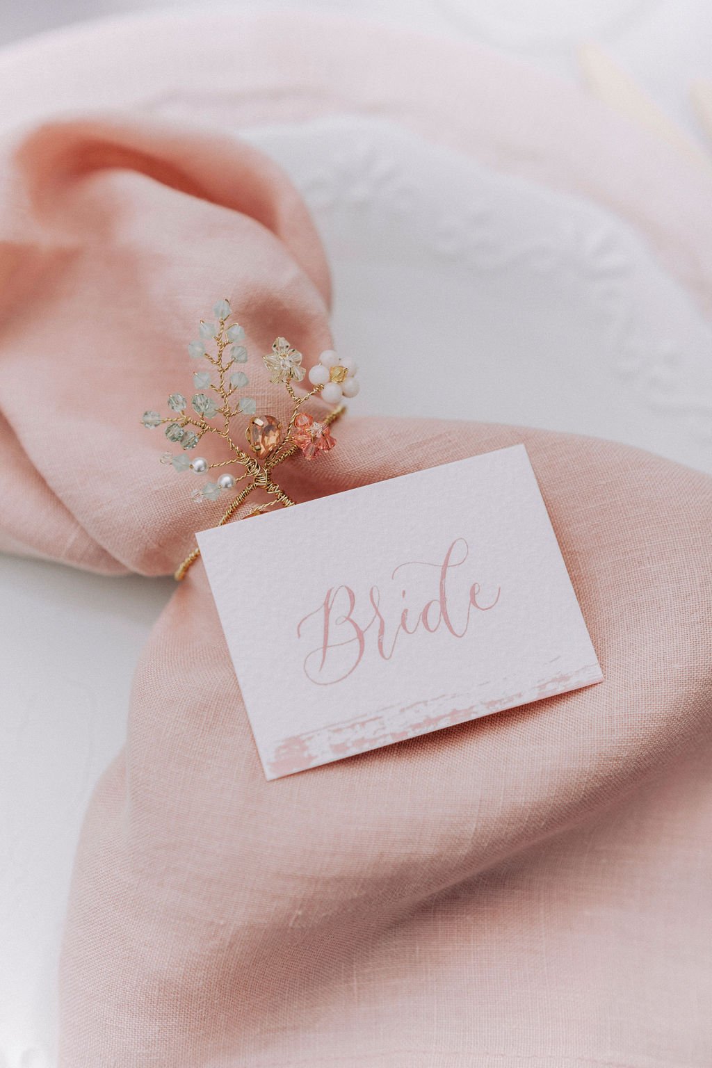Elegant calligraphy place cards