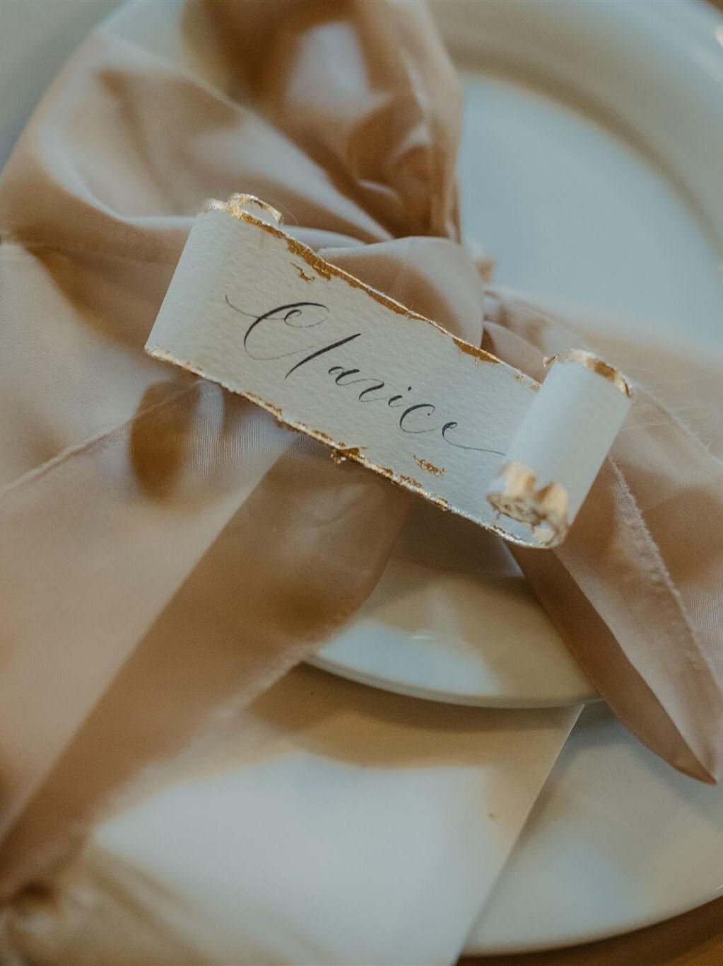 Luxury wedding name scroll