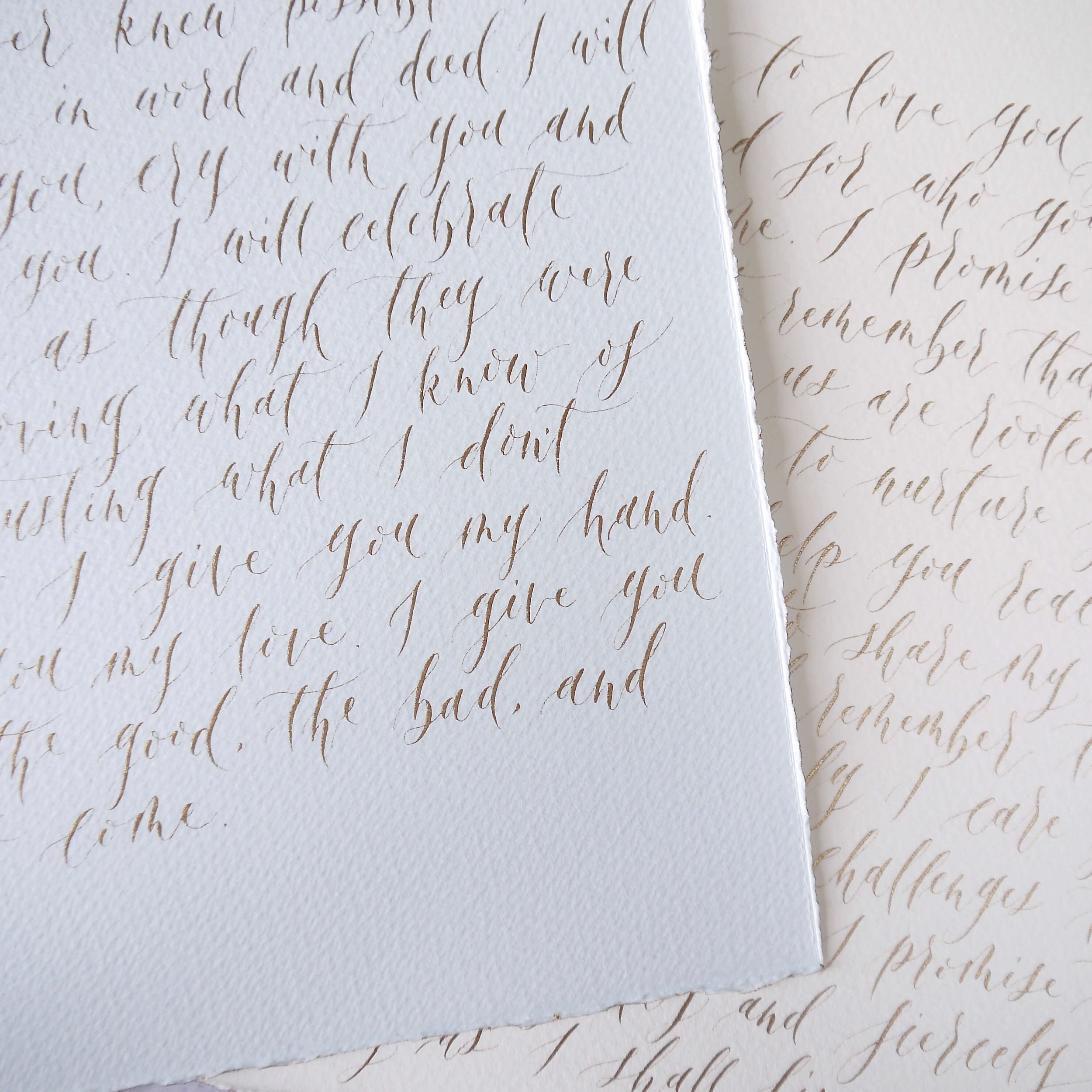 HANDWRITTEN VOWS