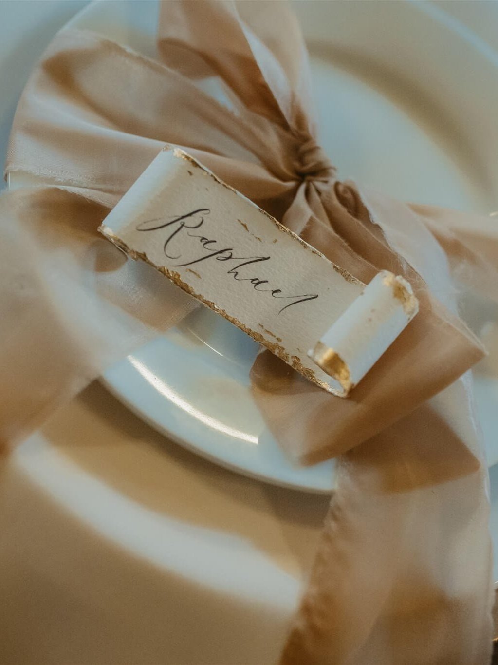 Scroll place card for wedding