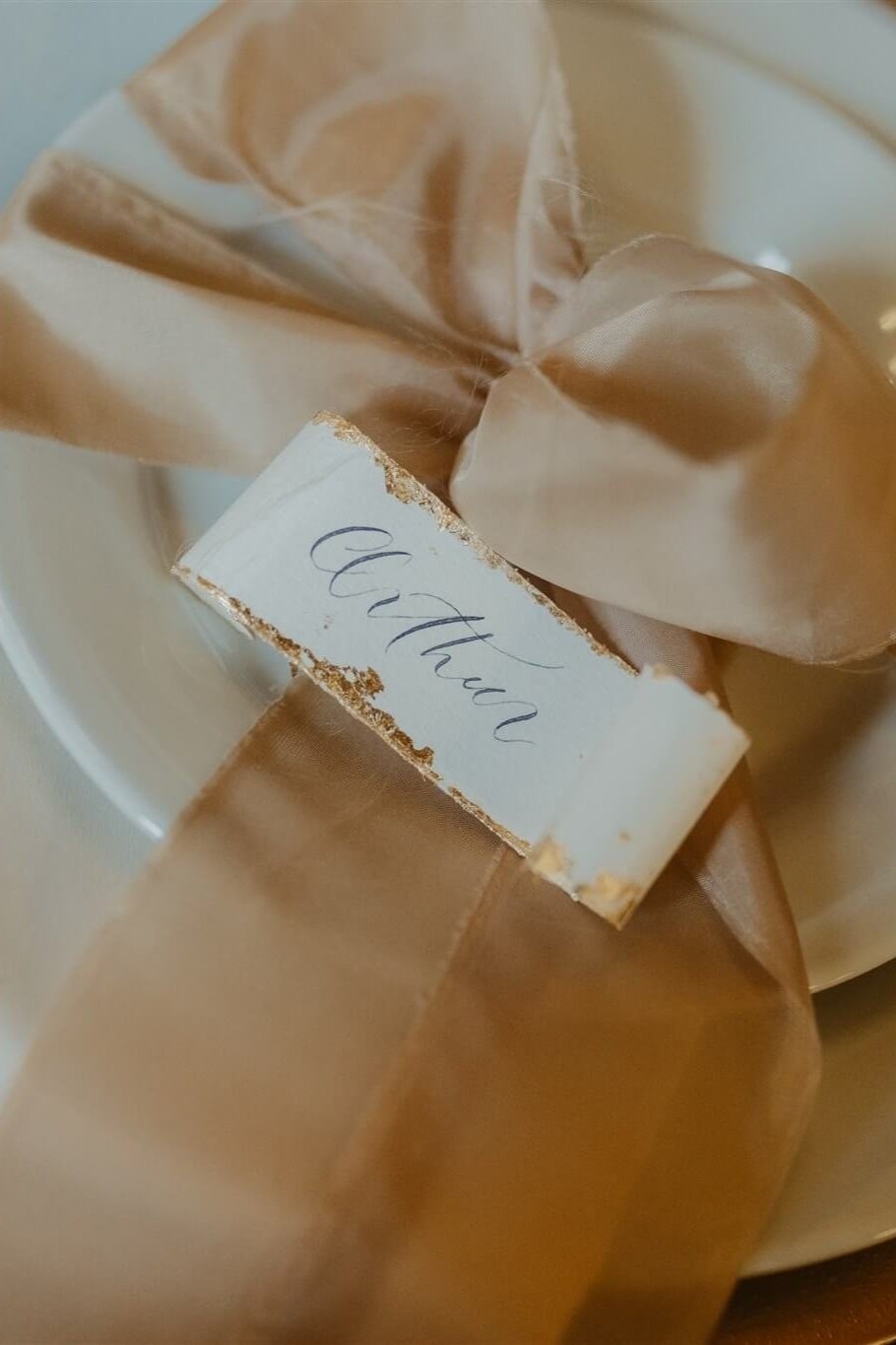 Personalised place card scroll