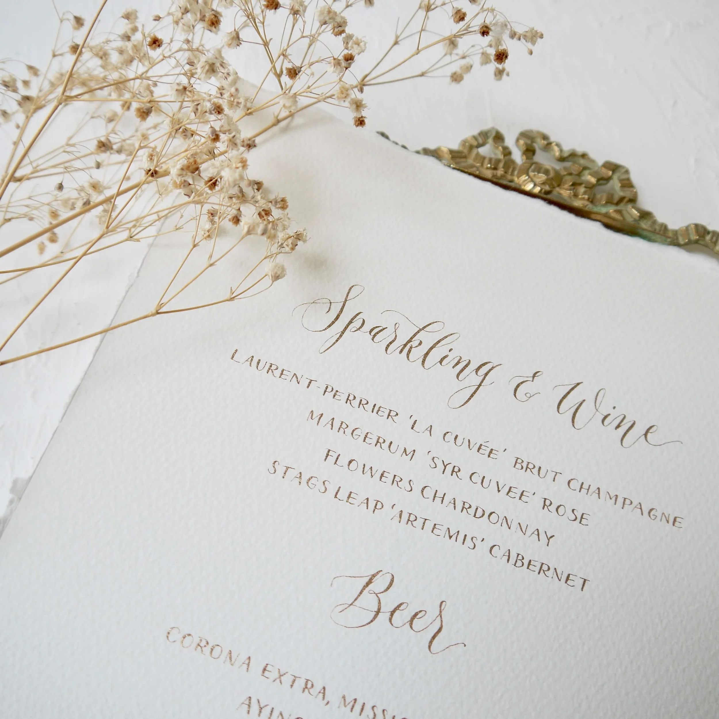 Handwritten Calligraphy Wedding Bar Sign