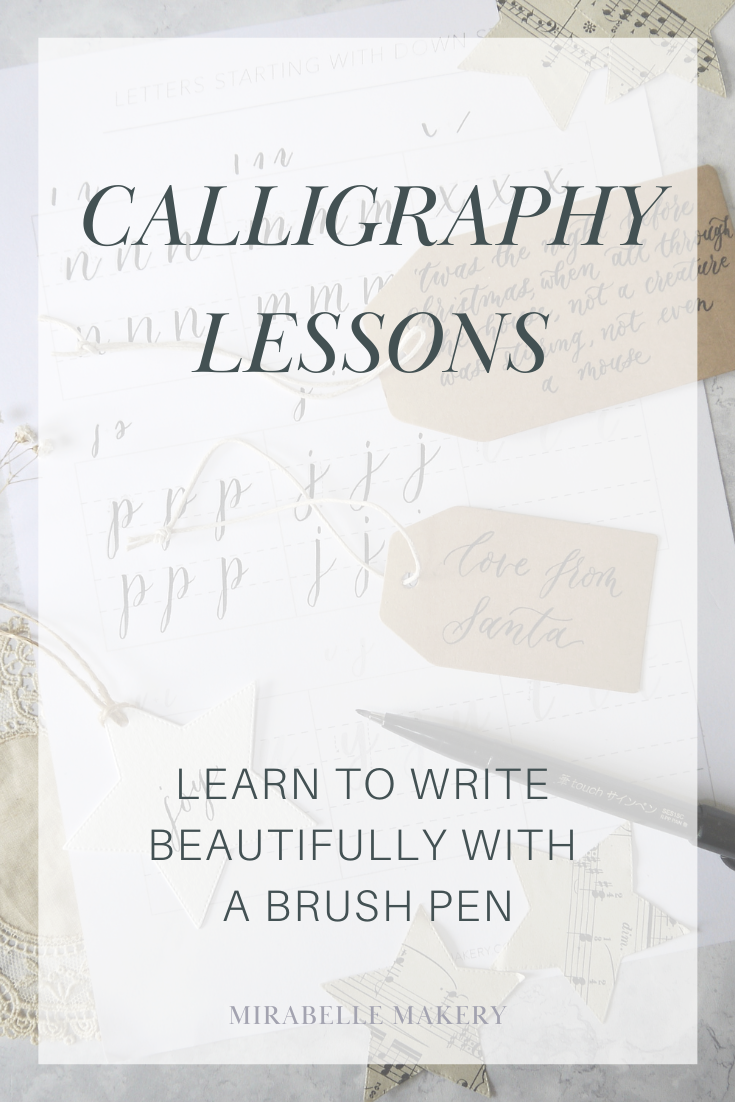 Brush Pen Calligraphy Lessons in Wells — Mirabelle Makery