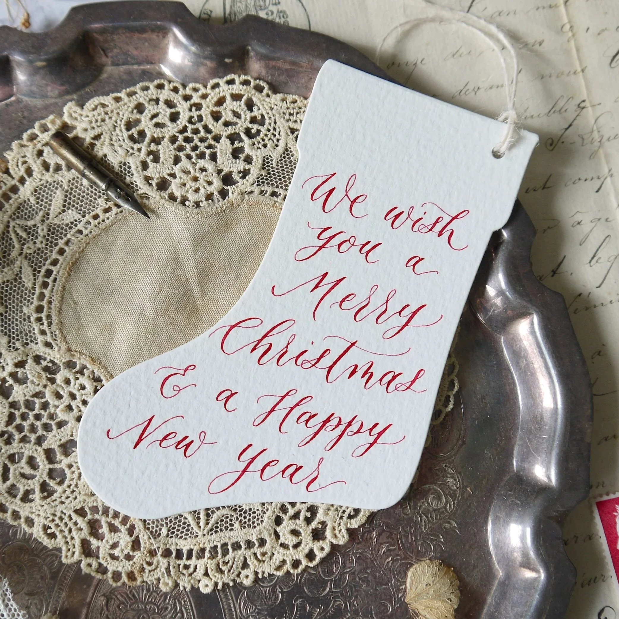 Personalised Christmas stocking tags