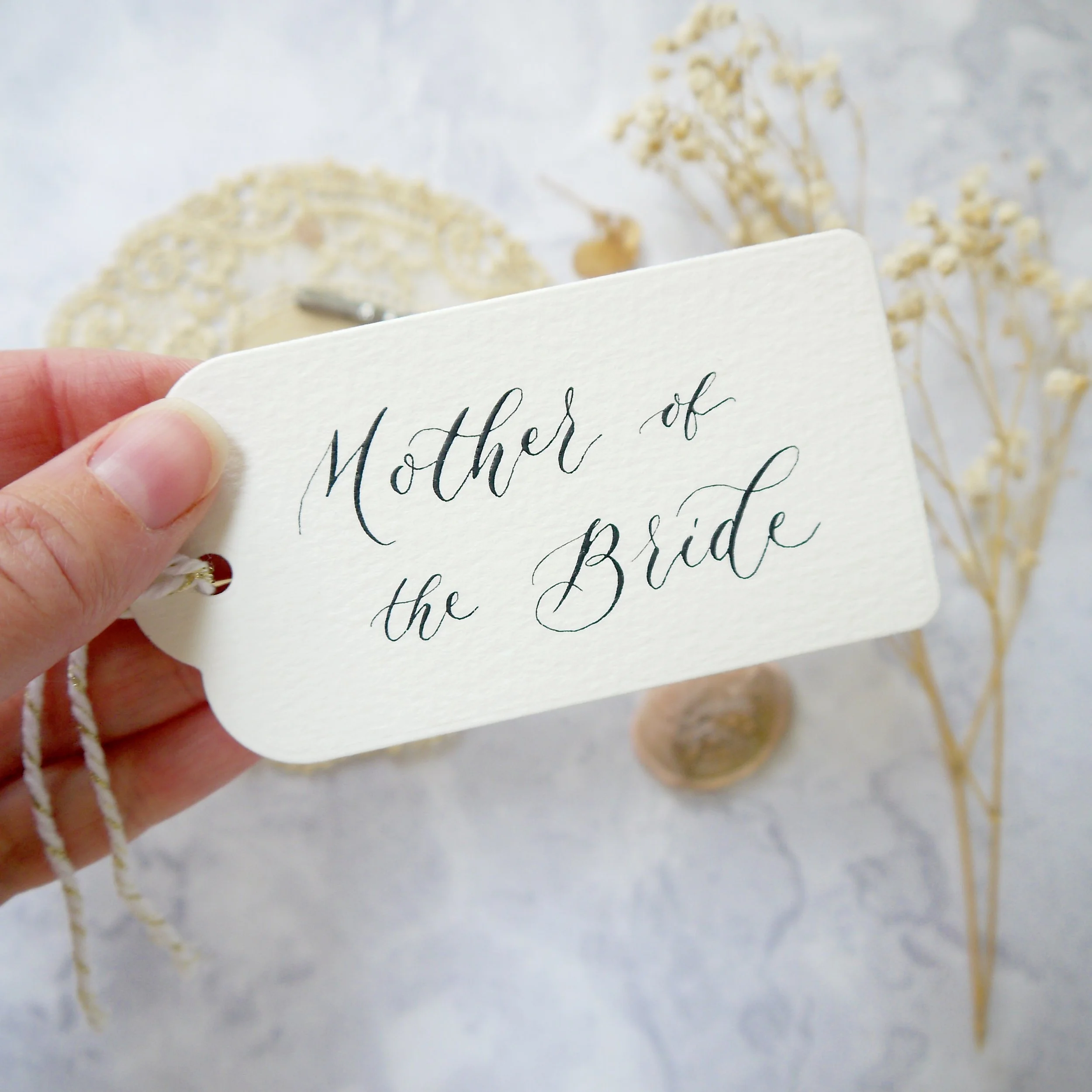 custom calligraphy gift tag