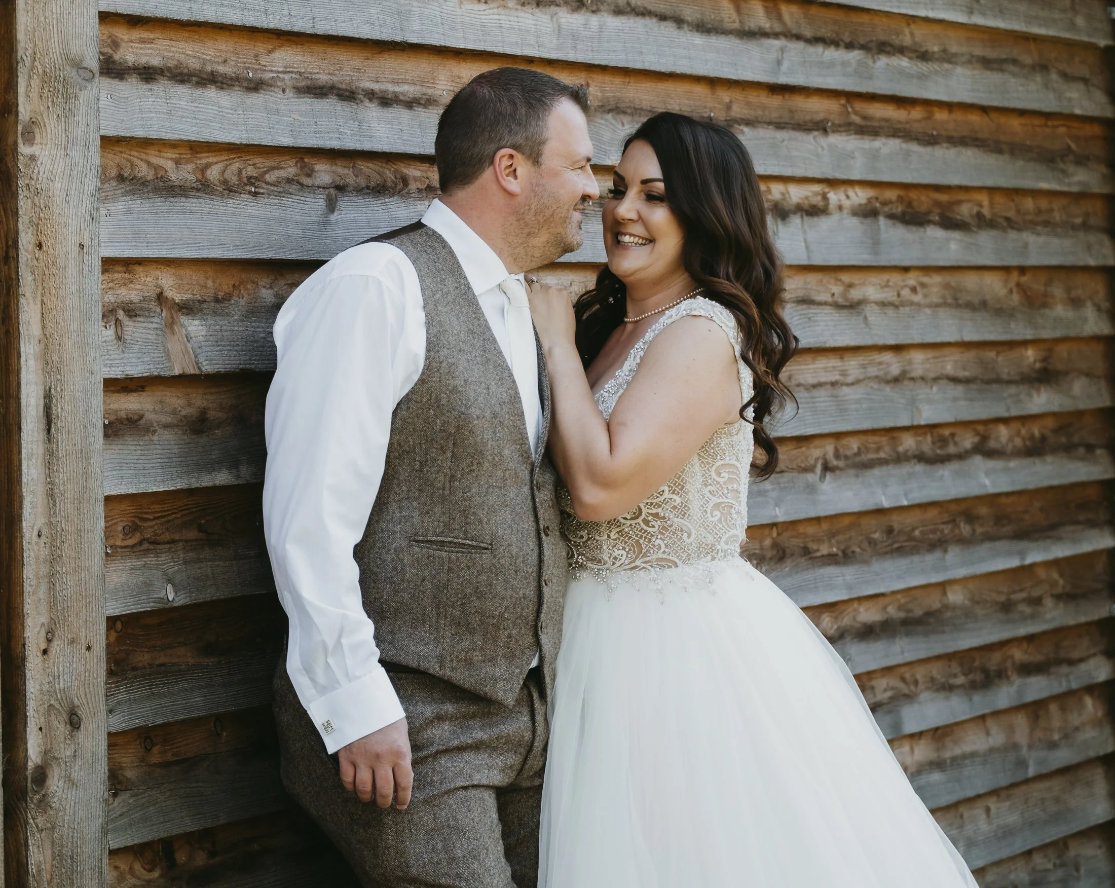 bride and groom portrait at The Mill Barns in Shropshire