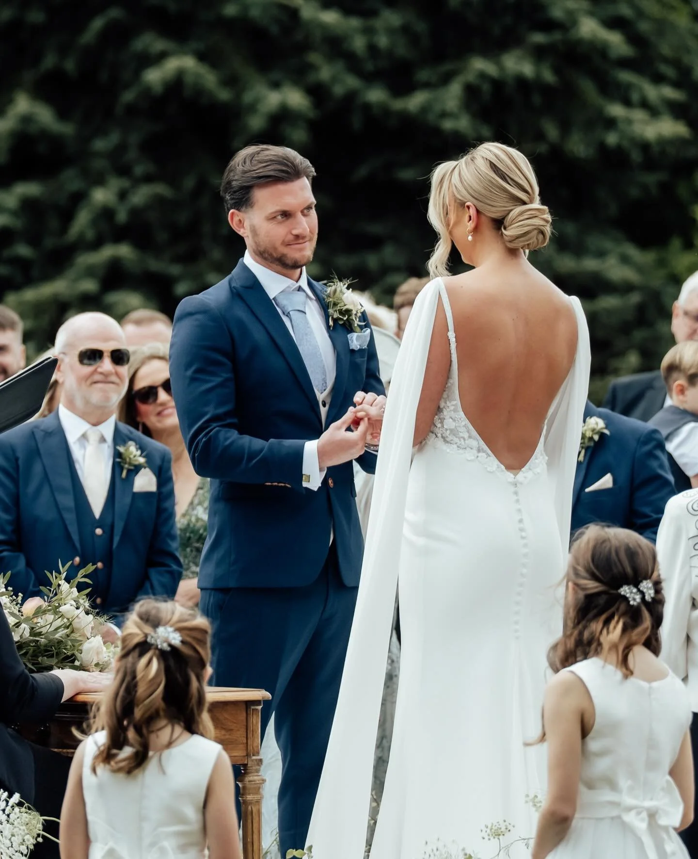 I always find myself watching this moment.
Not just the vows themselves, but the way they&rsquo;re received.  The look, the quiet smile, the way everything else seems to fall away for a second.
It&rsquo;s not something you can plan or recreate&mdash;