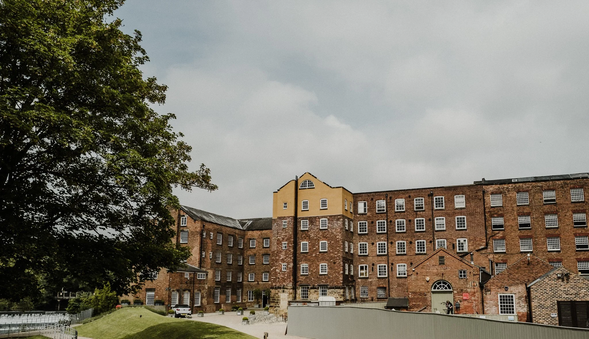The exterior of the West Mill wedding venue in Derbyshire
