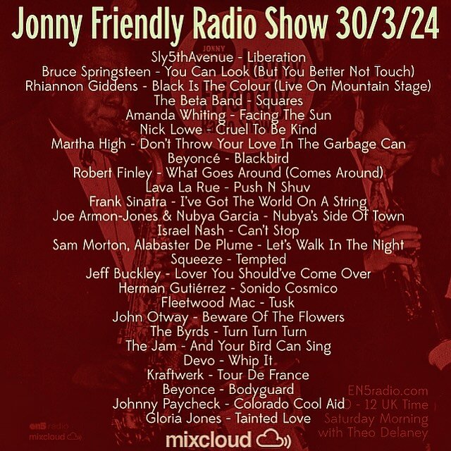 Today&rsquo;s JFRS. Now available on Mixcloud 🙏🏻❤️📻🎶🪩🕺🏻