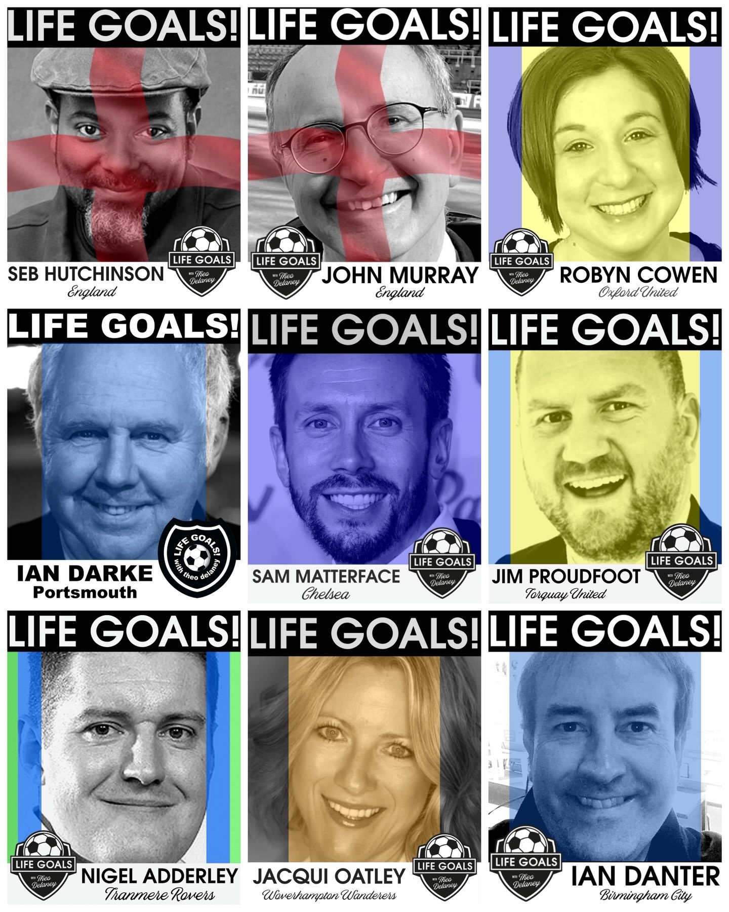 Missing the football? We are! If you&rsquo;re pining for the reassuring sound of the commentator&rsquo;s voice you might like to know that all of these brilliant practitioners are Life Goals guests. So of you&rsquo;d like to hear them reliving the go