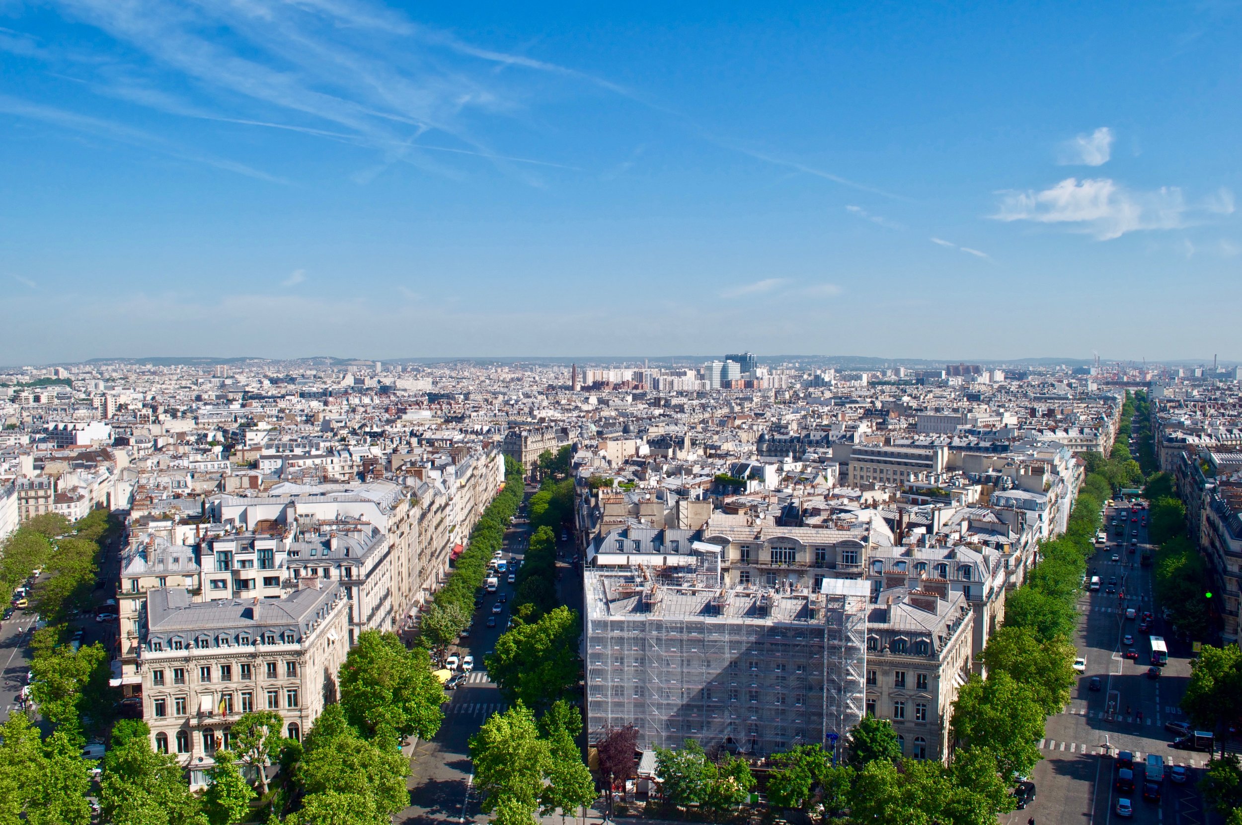 View from the Arc de Triomphe, Paris, France - The Ultimate Northern France Itinerary