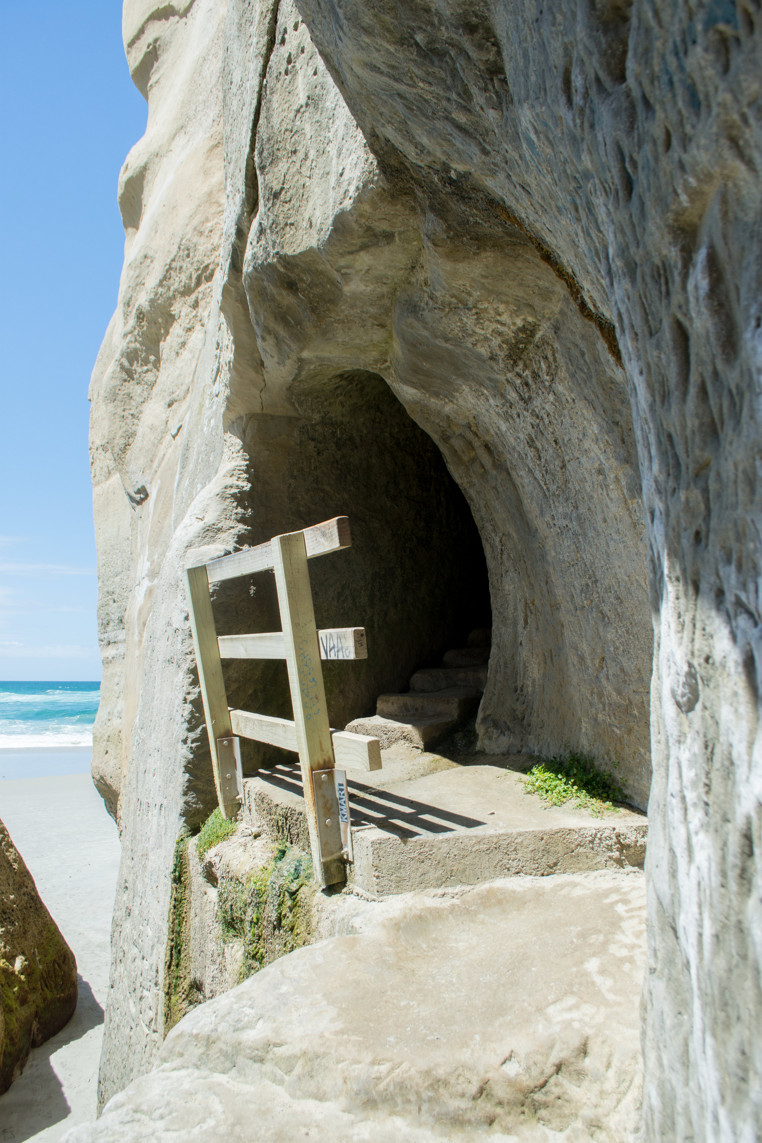 Tunnel exit onto Tunnel Beach