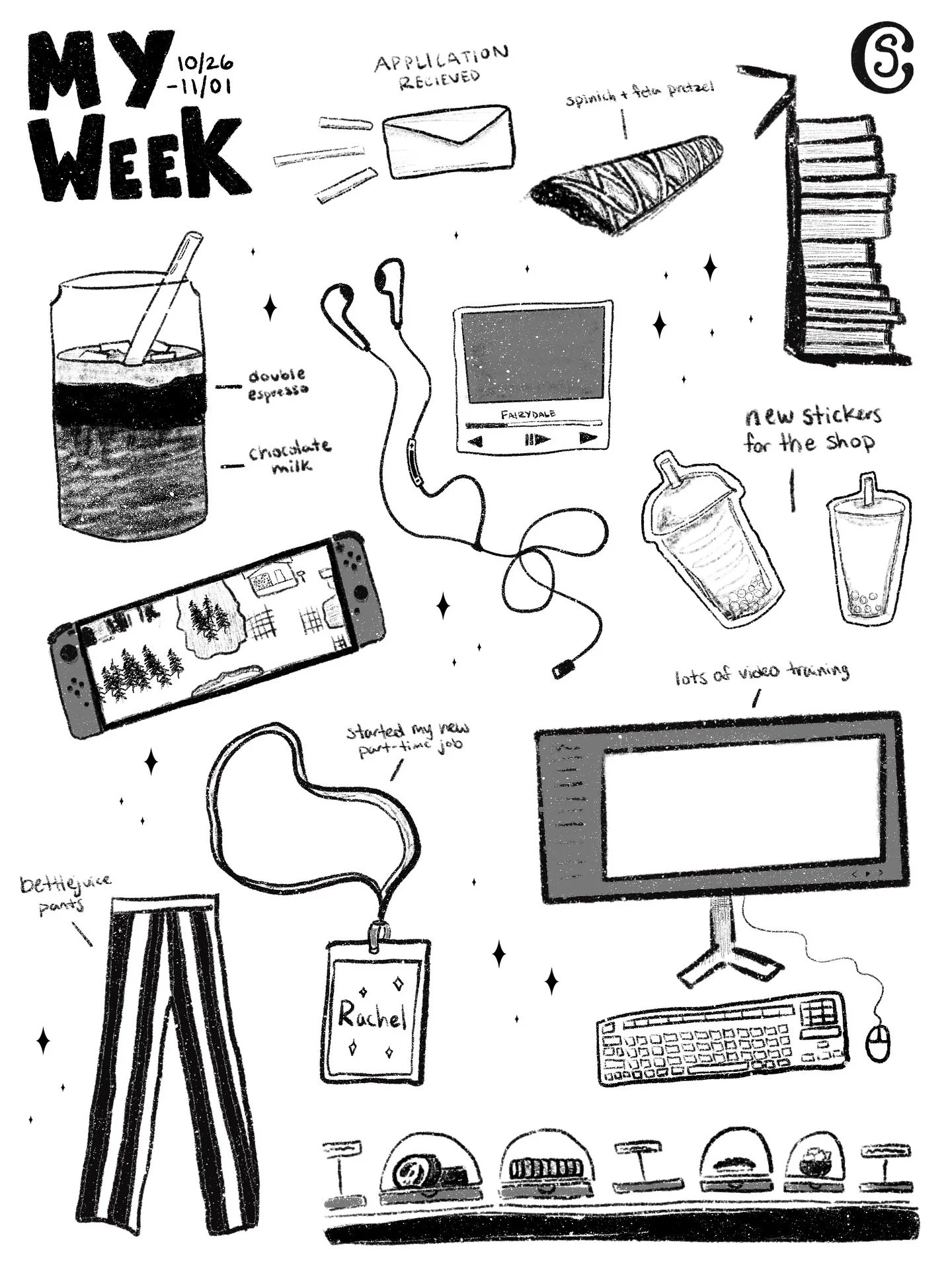 my week in doodles

i need a brain dump after this week. such a great week but there&rsquo;s too much floating around up here so TA DA. brain dump doodles. maybe i&rsquo;ll make this a series? i feel very refreshed after this sketch session.

💭 how 