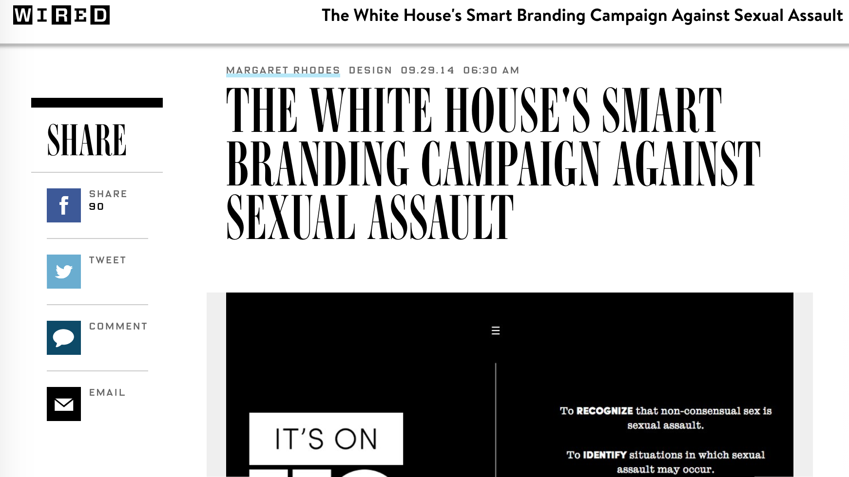 white house smart branding campaign against sexual assault