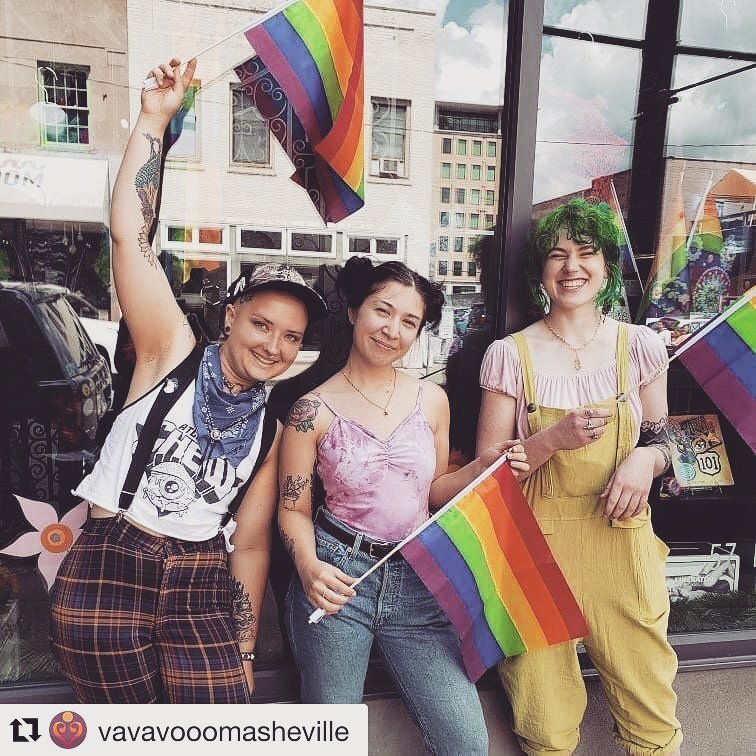 Happy last few days of #pridemonth y&rsquo;all! Here&rsquo;s your reminder to be you- all year round 🌈❤️ 
We love featuring @vavavooomasheville on our #bachelorette Detours! Swing by their shop today (or better yet, join a tour🥳) to check them out!