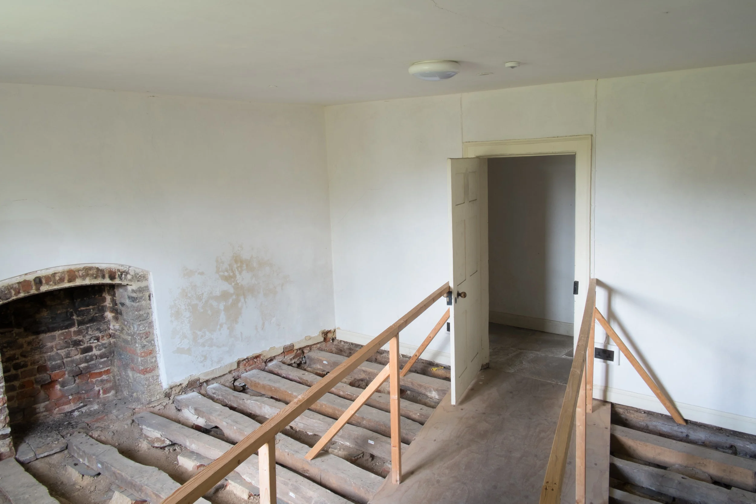 Before and After Photographs of Historic house renovation funded by HLF
