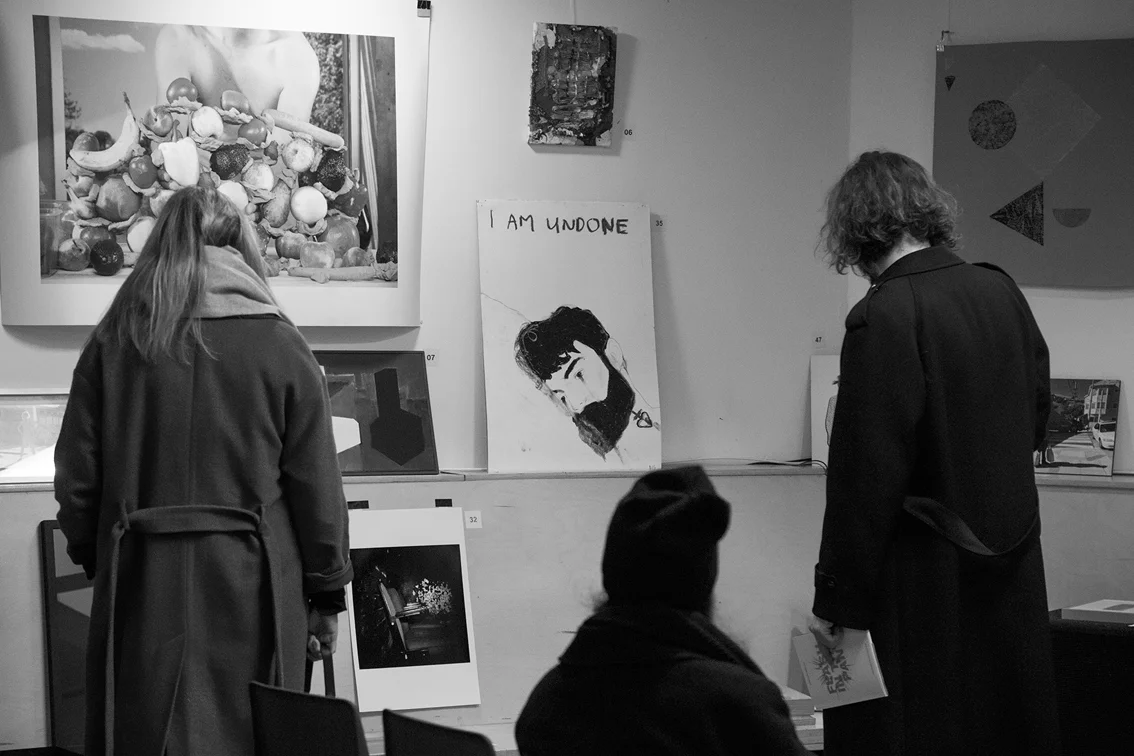 I Am Undone, Pencil, Ink, Acrylic & Oil Pastel on Fabriano. Photo: Kyle Tryhorn. See Catalogue