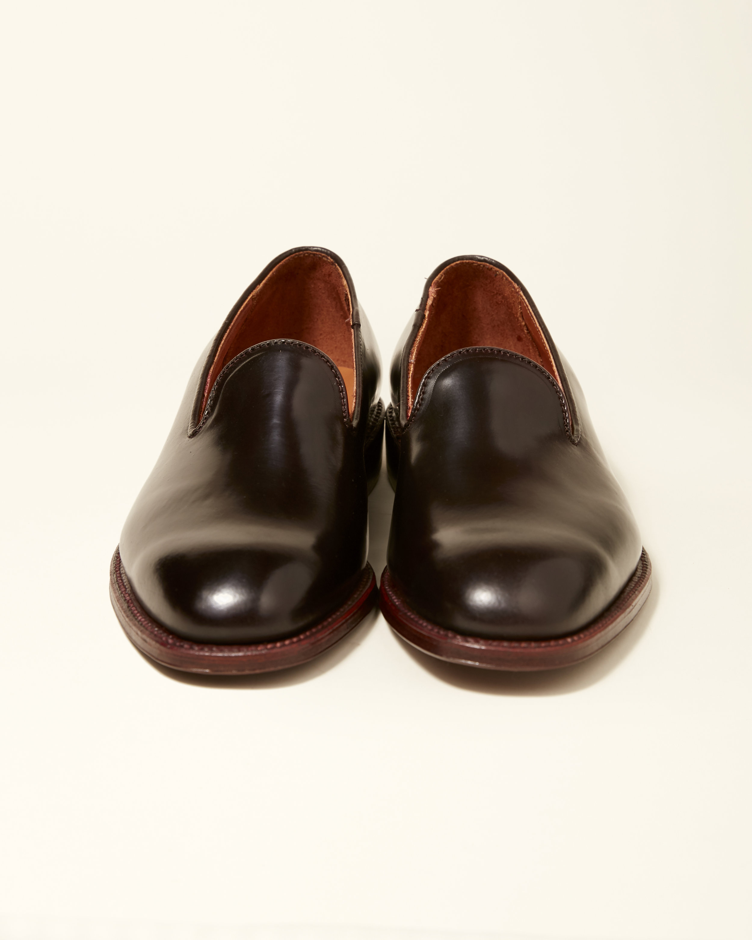 The 'Cassill Loafer' Color 8 Shell Cordovan Plain Toe Slip On 