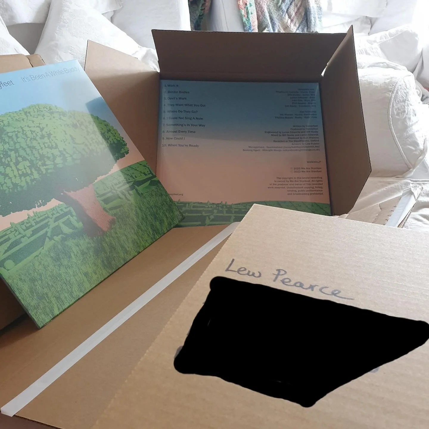 The vinyl posting begins...and the first one out the door is a gift for the person behind the beautiful artwork on this exclusive pressing of our album ‘It’s Been A While Buddy’.
Thank you to everyone who has made this possible and