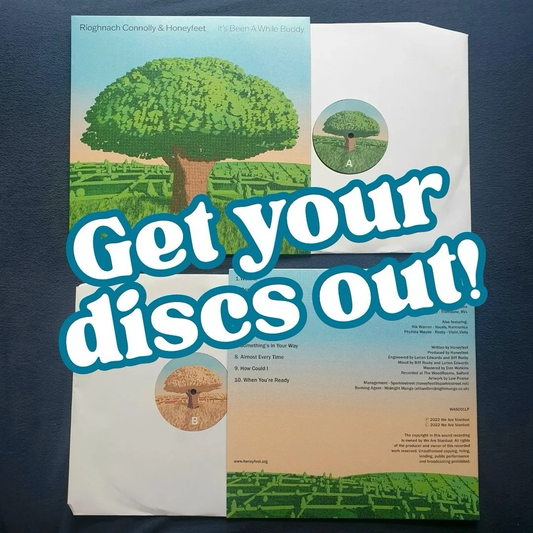 Are you the proud owner of our 12” IBAWB vinyl??!
Has it been for a spin yet? Is it waiting on your to be played pile? We’d love to see it in its new home 🤩 Spread some of that sweet Honeyfeet love and tag us in your pics!
& if you
