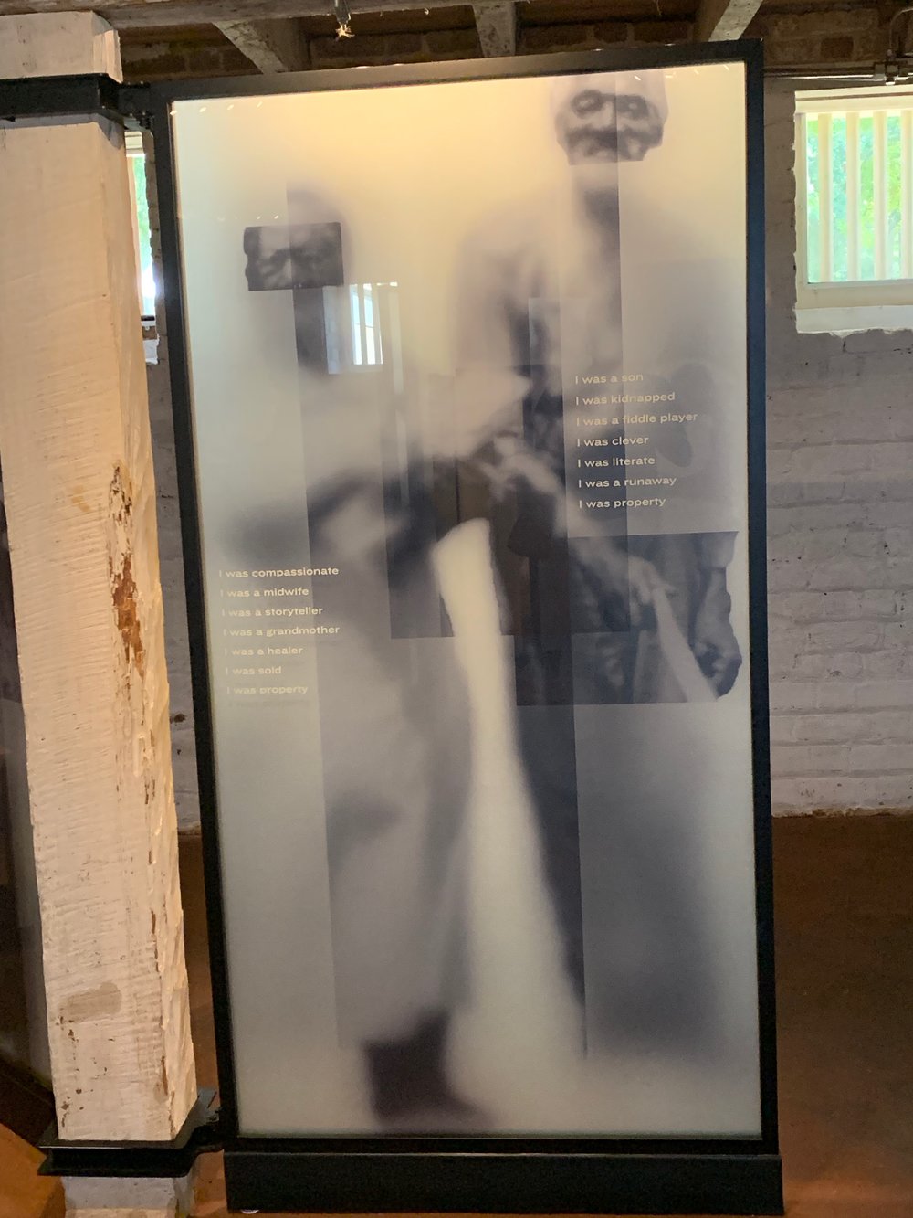  “Person or Property,” from  The Mere Distinction of Colour  exhibition, Montpelier. Photo by Renée Ater, August 2019. 