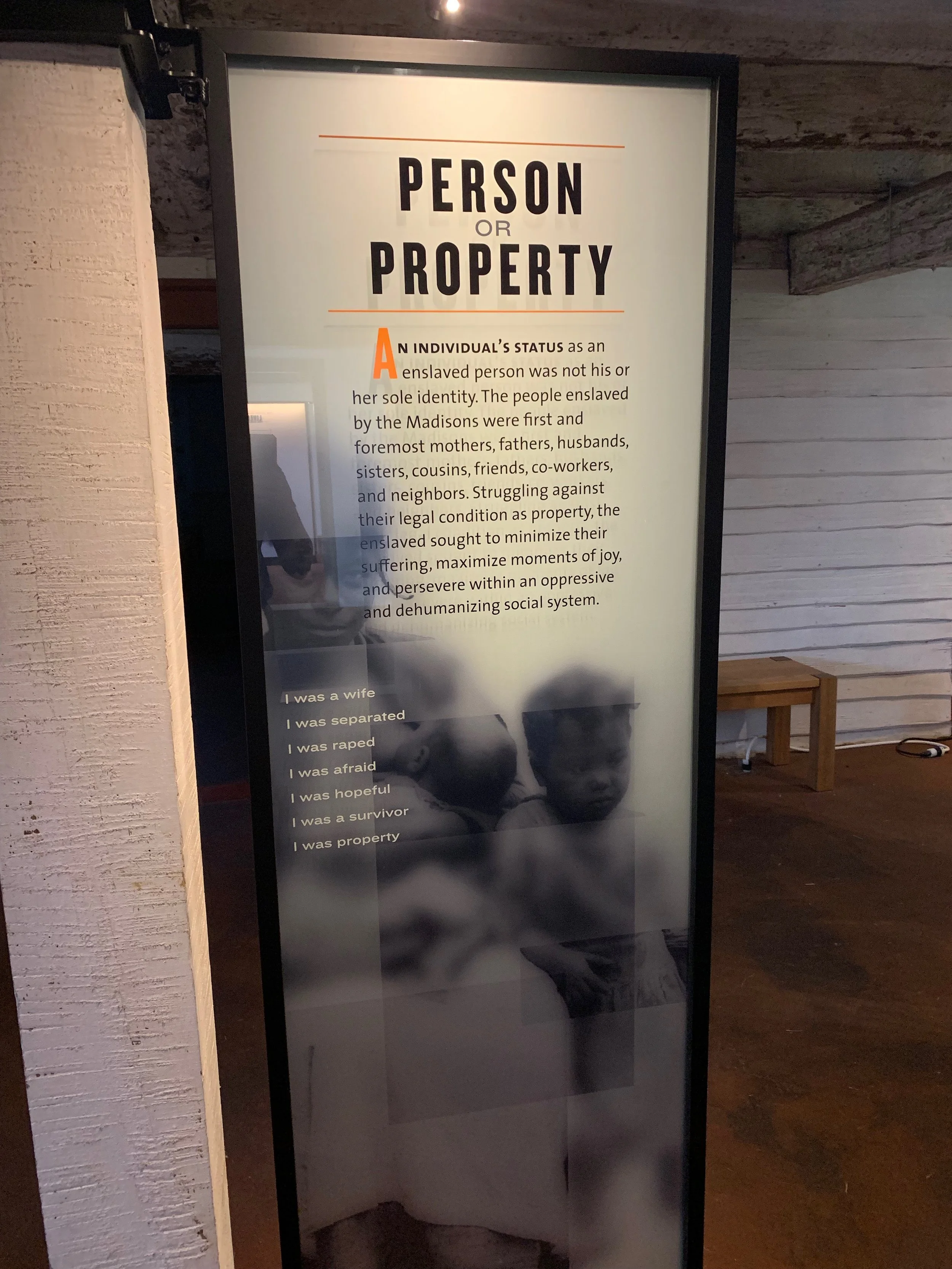 “Person or Property,” from The Mere Distinction of Colour exhibition, Montpelier. Photo by Renée Ater, August 2019.