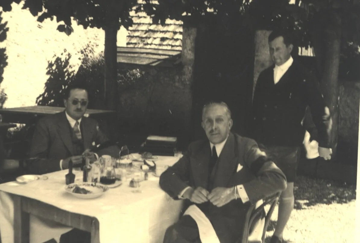 König Alfons XIII von Spanien im Postmayr-Garten