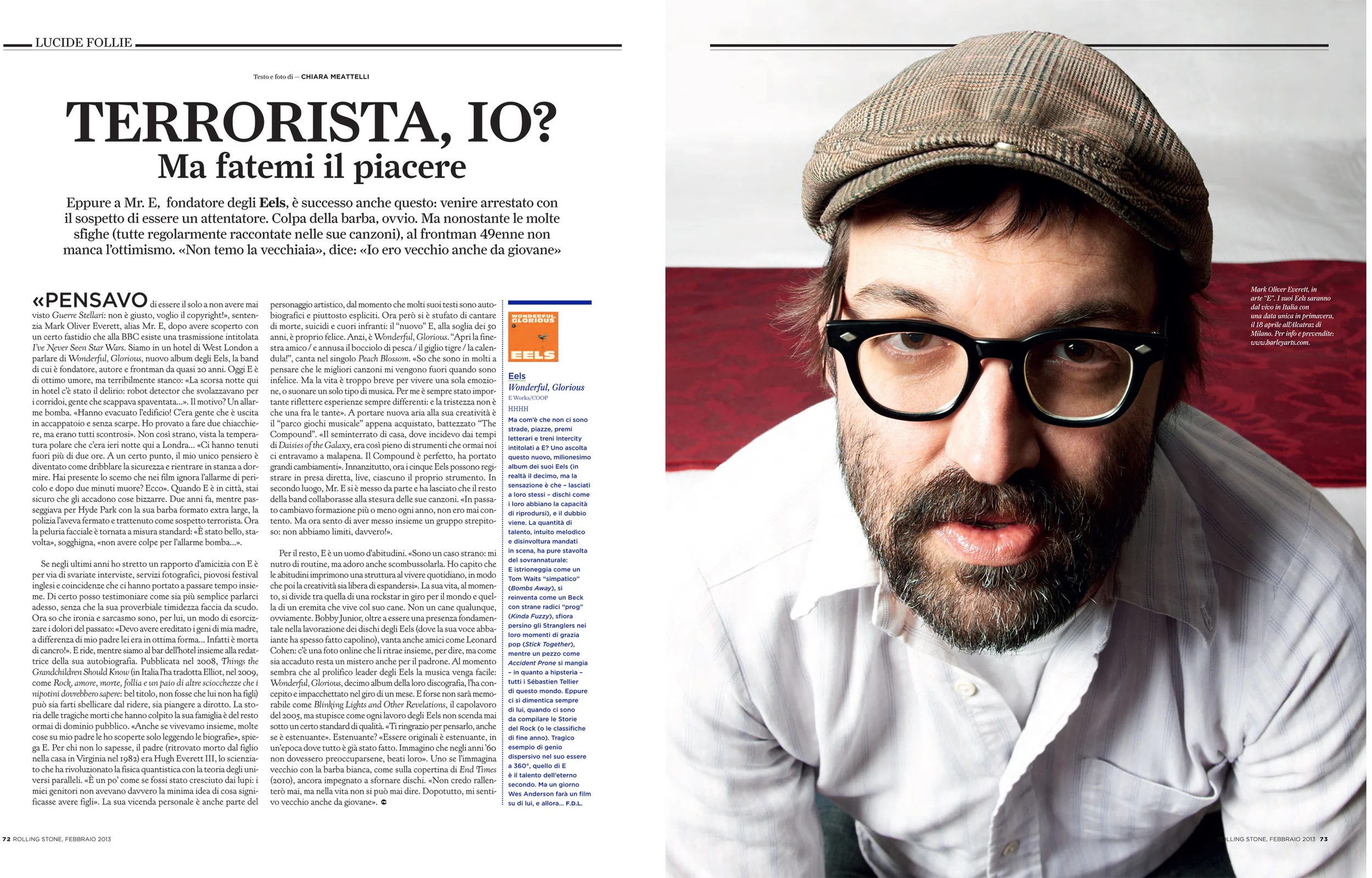 Rolling Stone magazine: Eels interview & photo