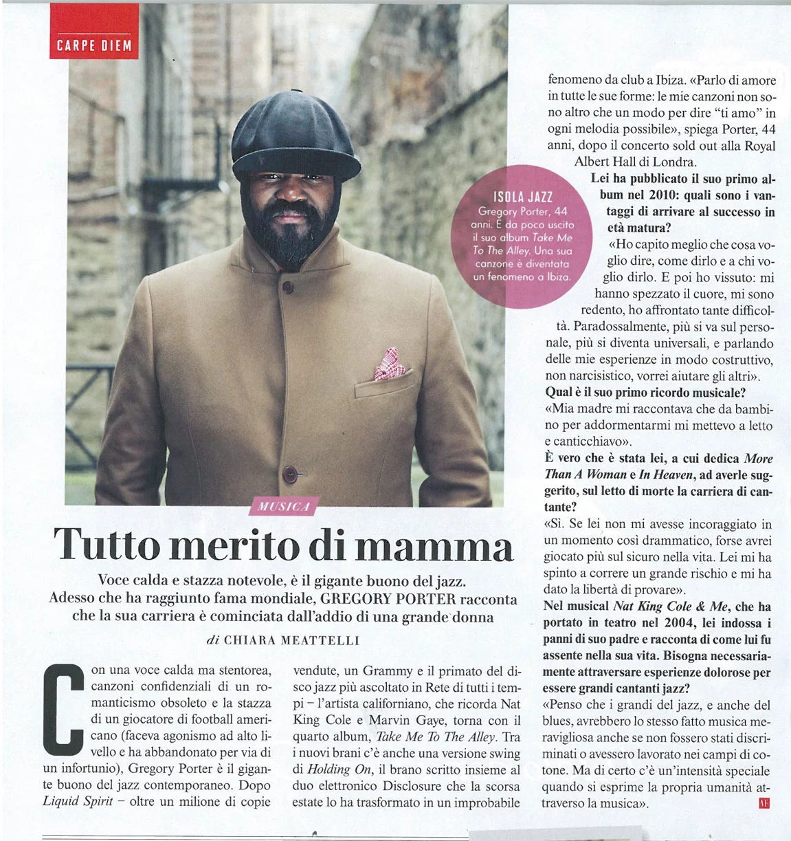 Vanity Fair: Gregory Porter interview