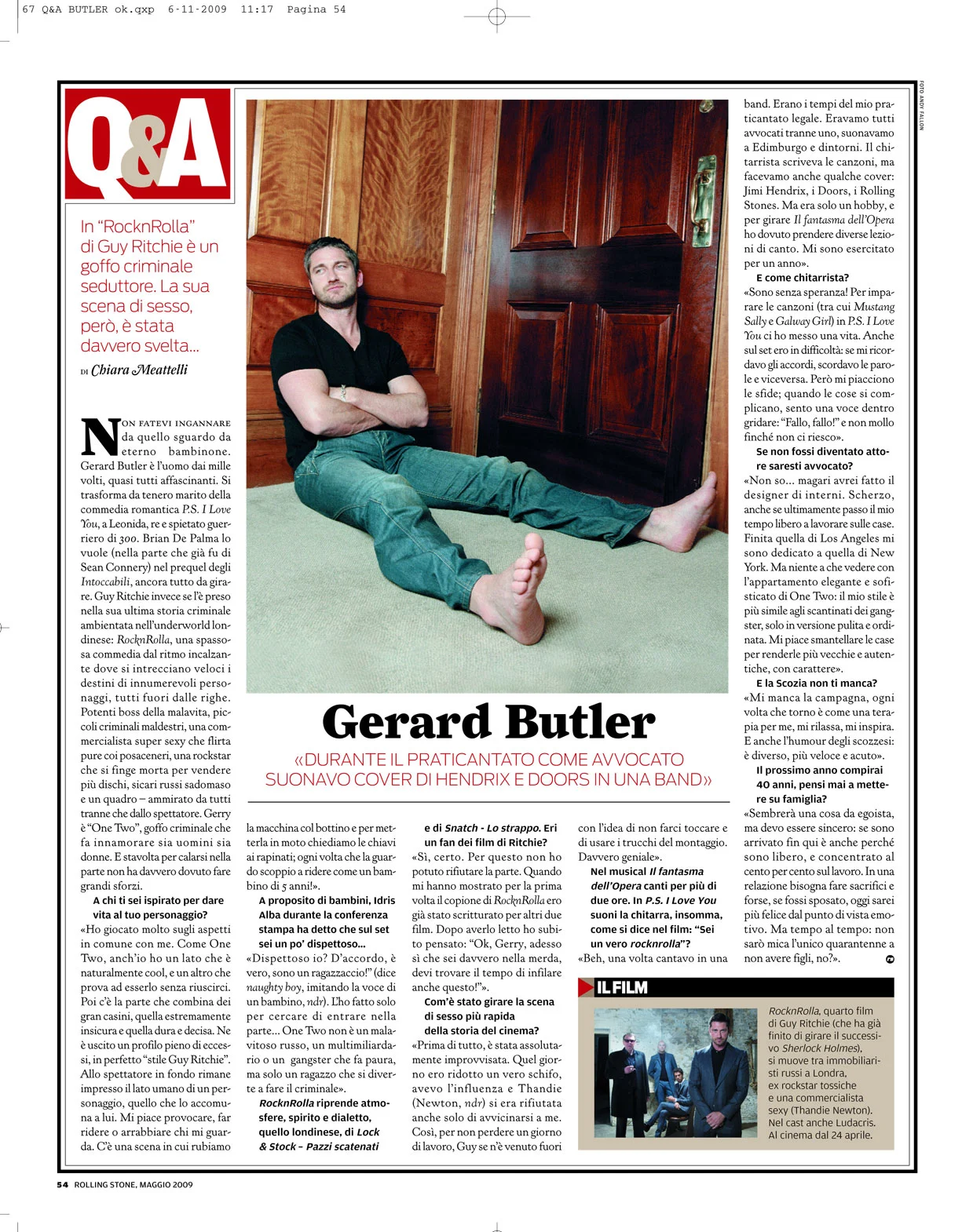 Rolling Stone magazine: Gerard Butler interview