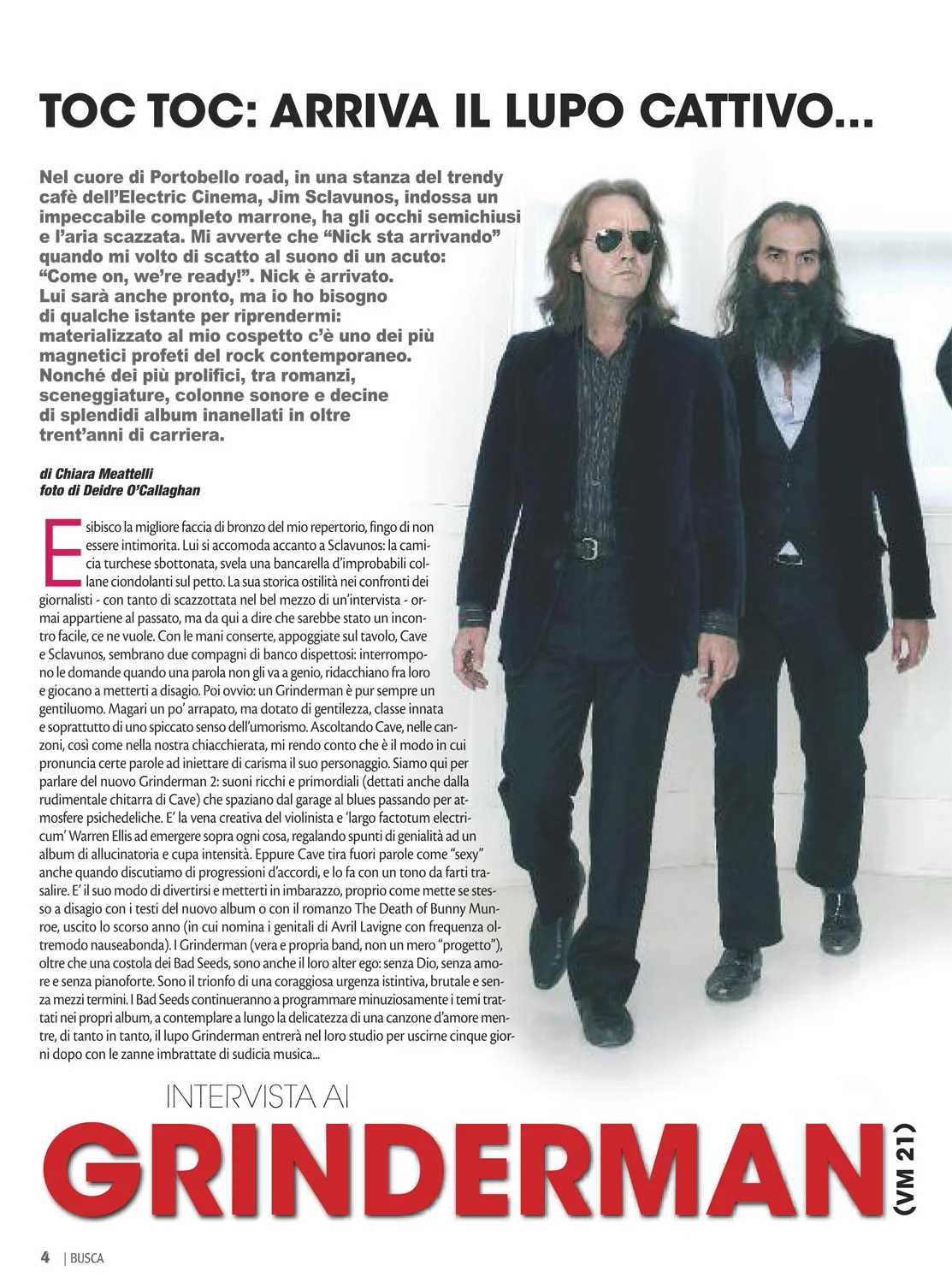 Buscadero: Grinderman interview