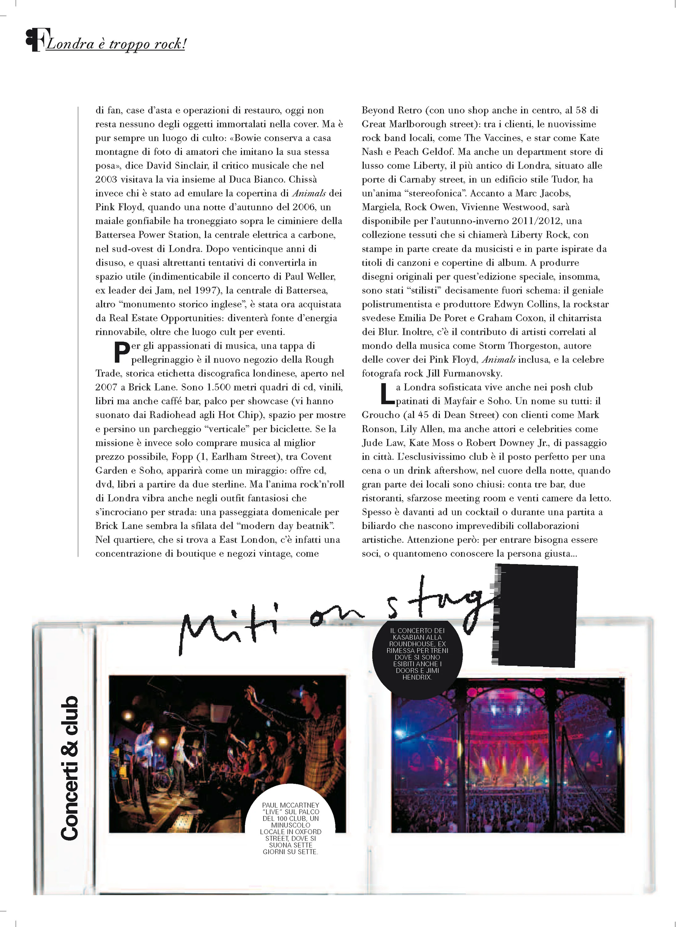 Flair magazine: London rocks reportage