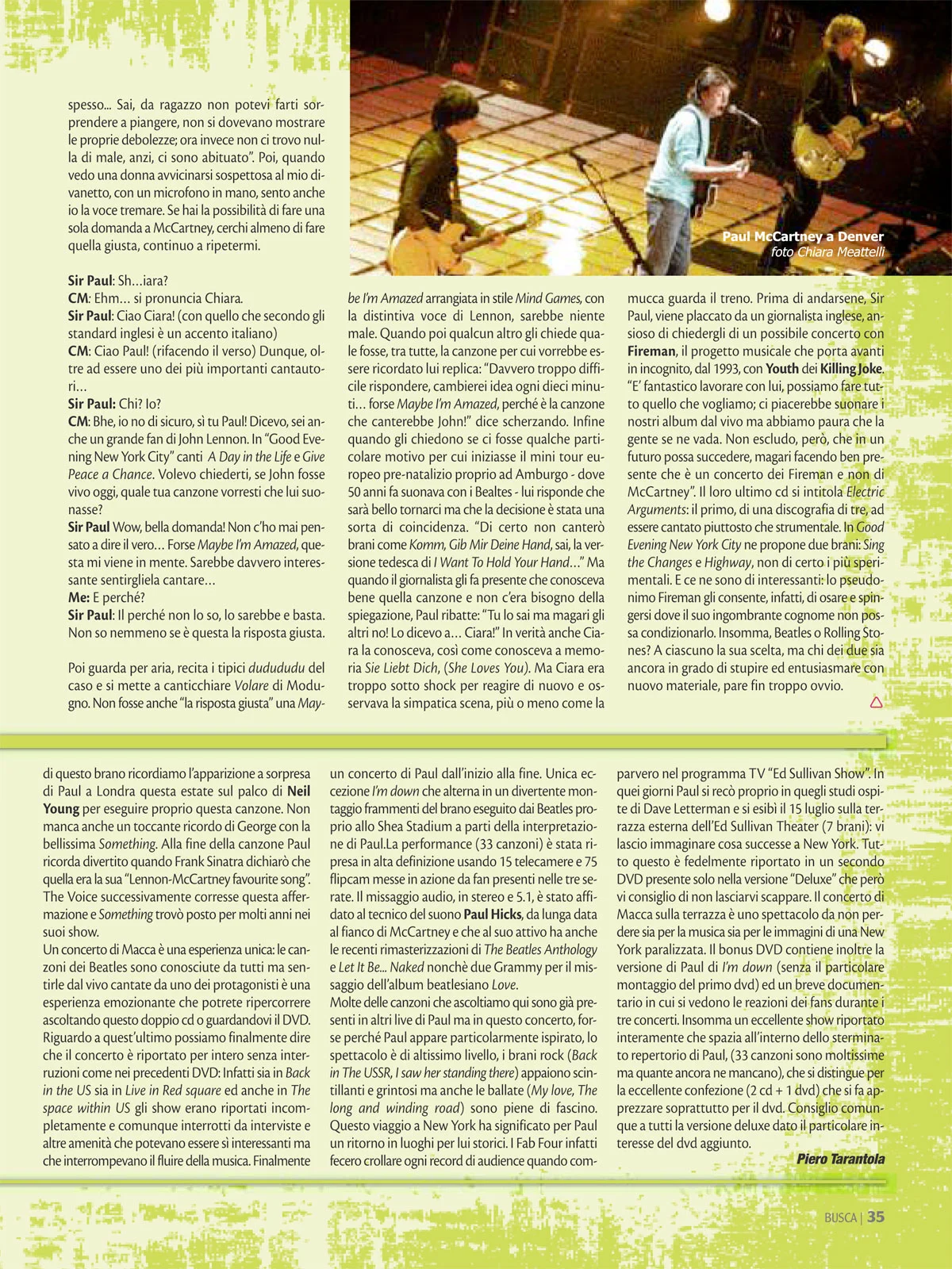 Buscadero: Paul McCartney interview