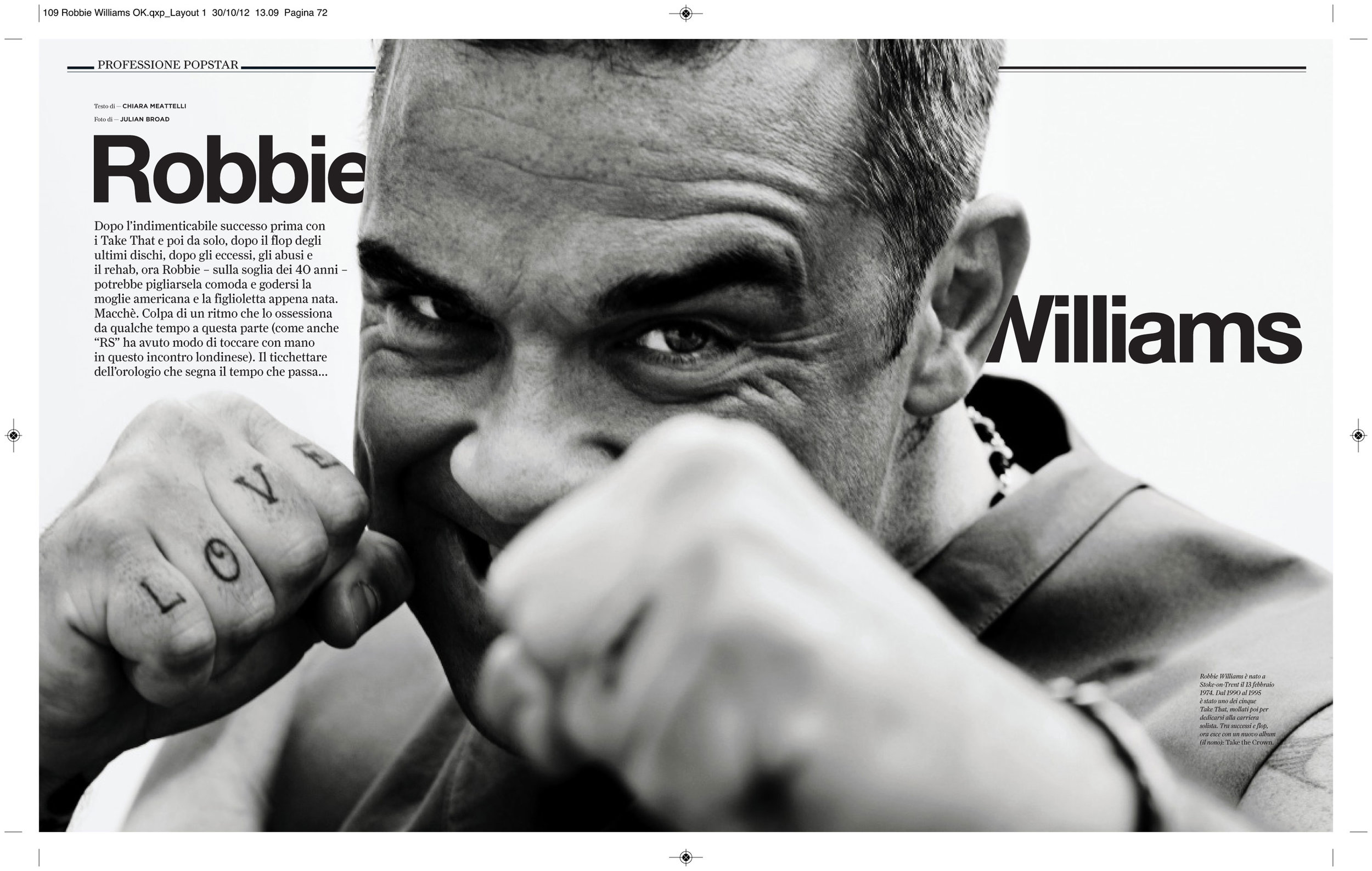 Rolling Stone magazine: Robbie Williams interview