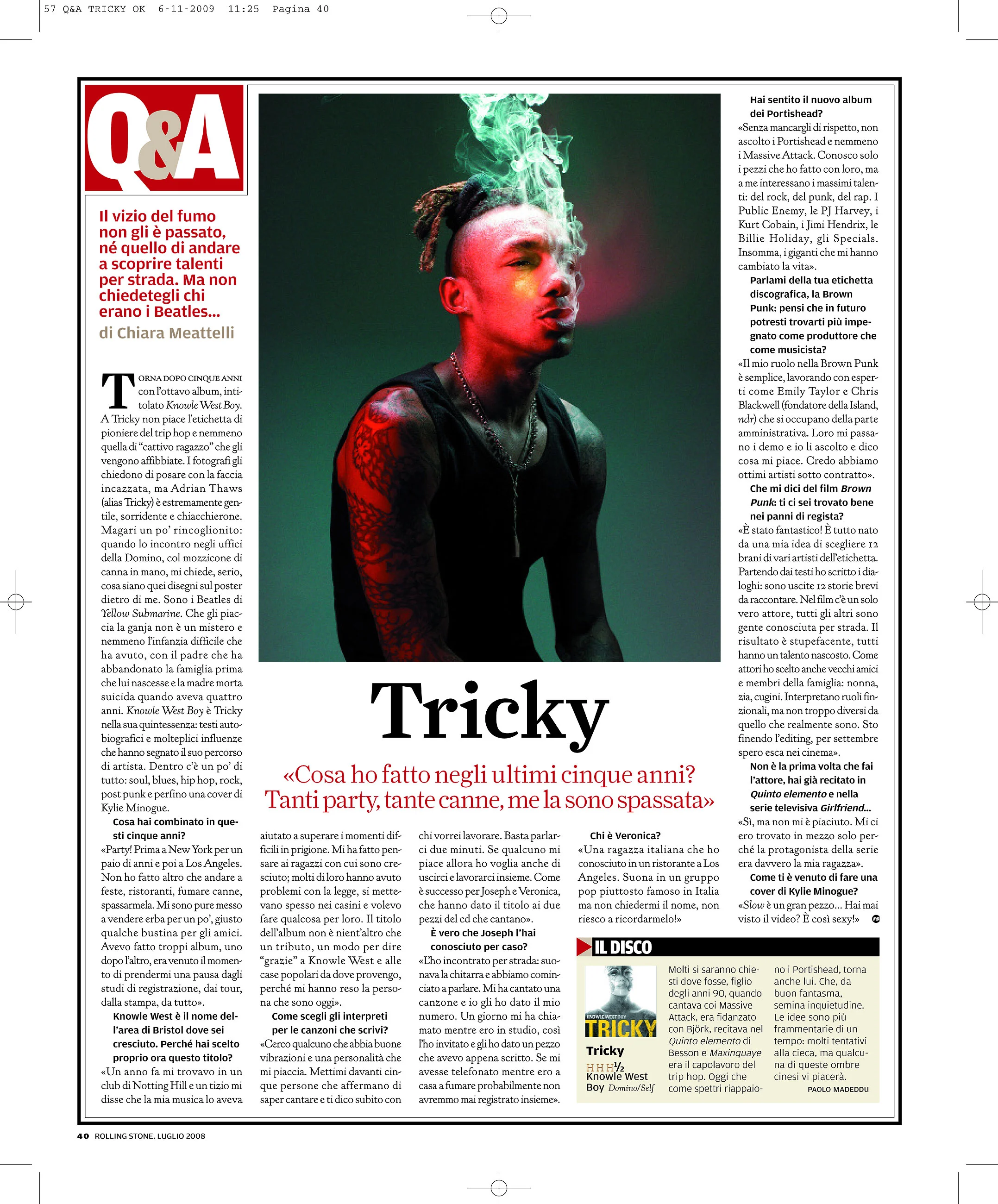 Rolling Stone: Tricky interview