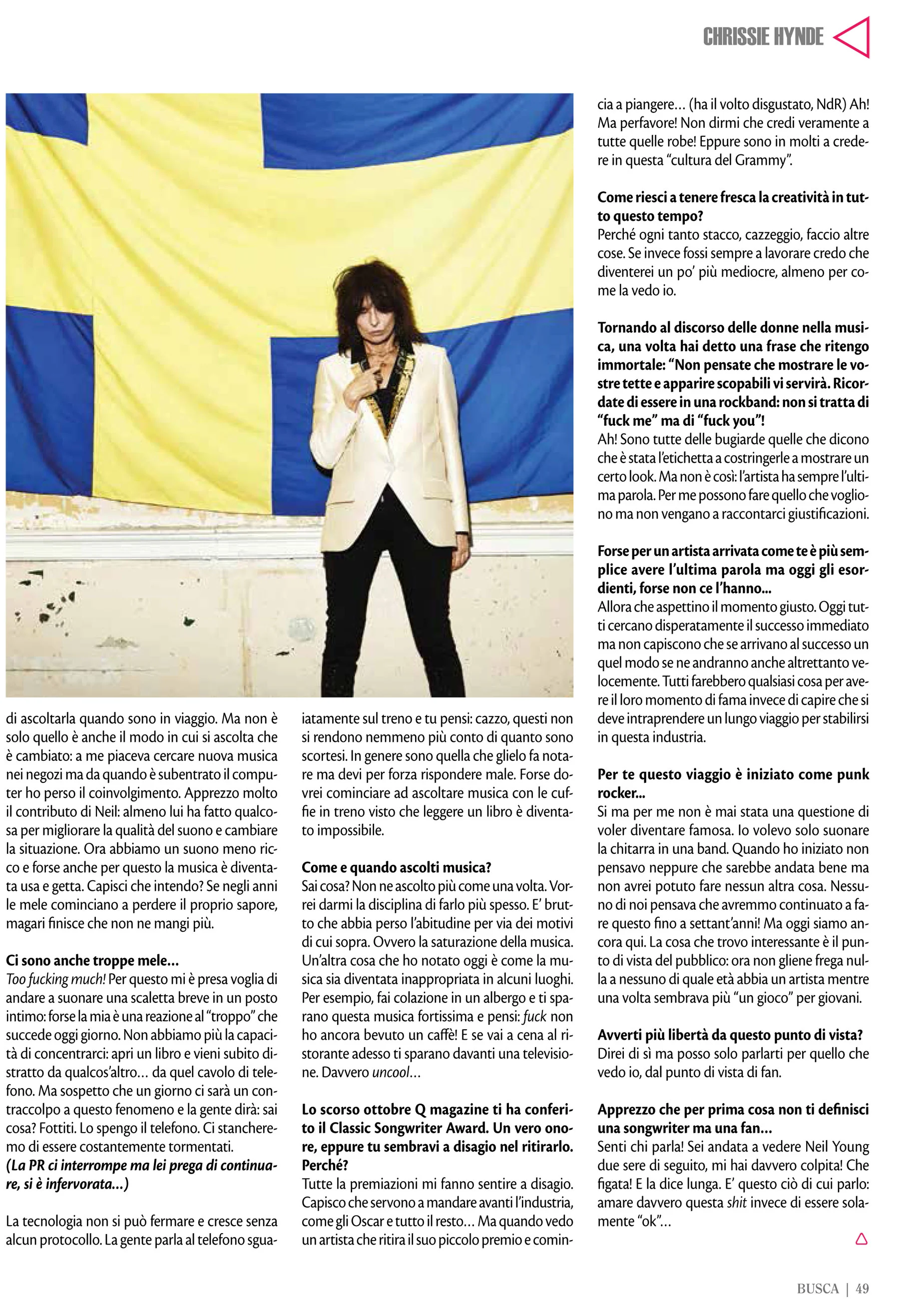 Buscadero: Chrissie Hynde interview