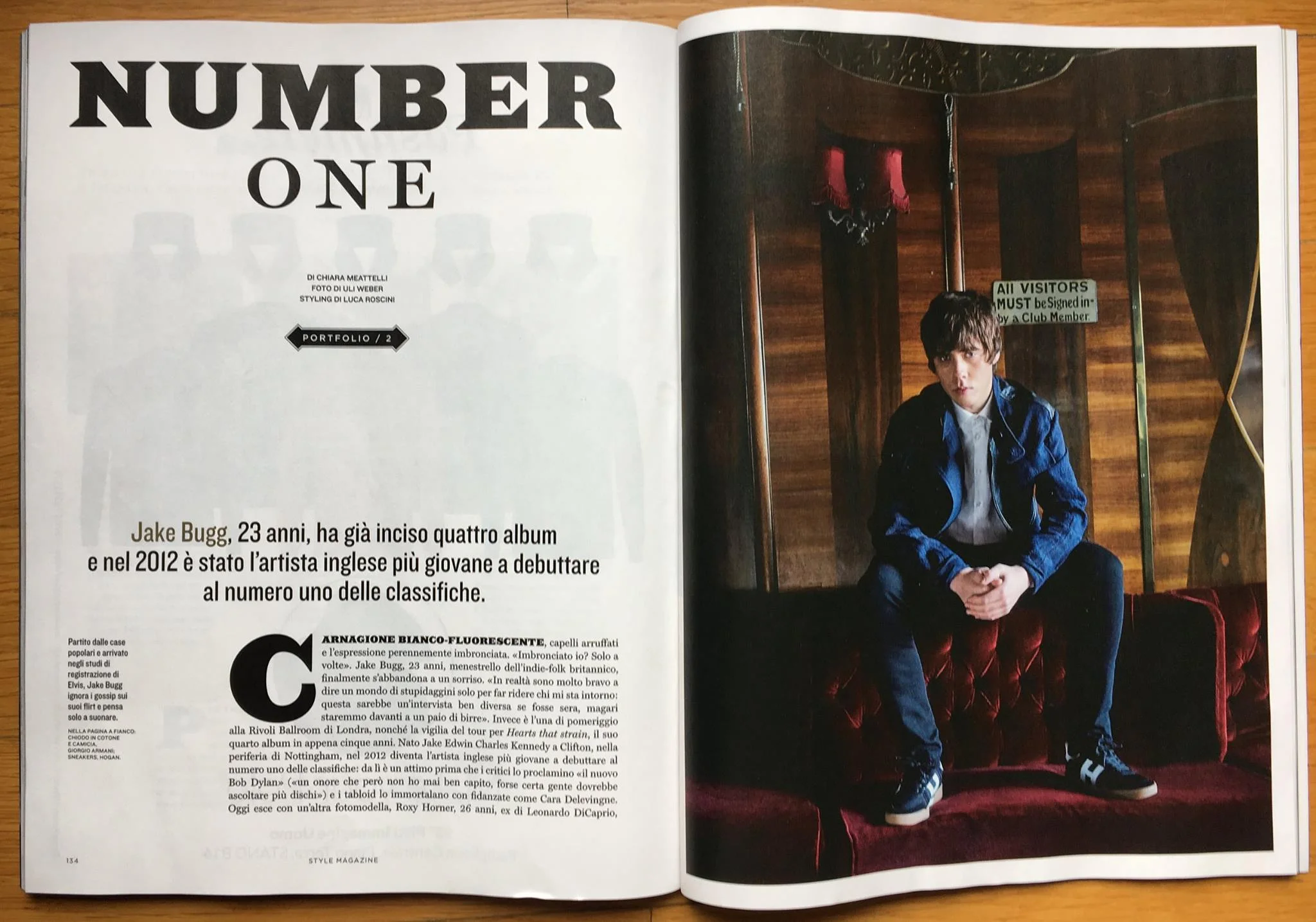 "Style" Corriere della Sera: Jake Bugg interview
