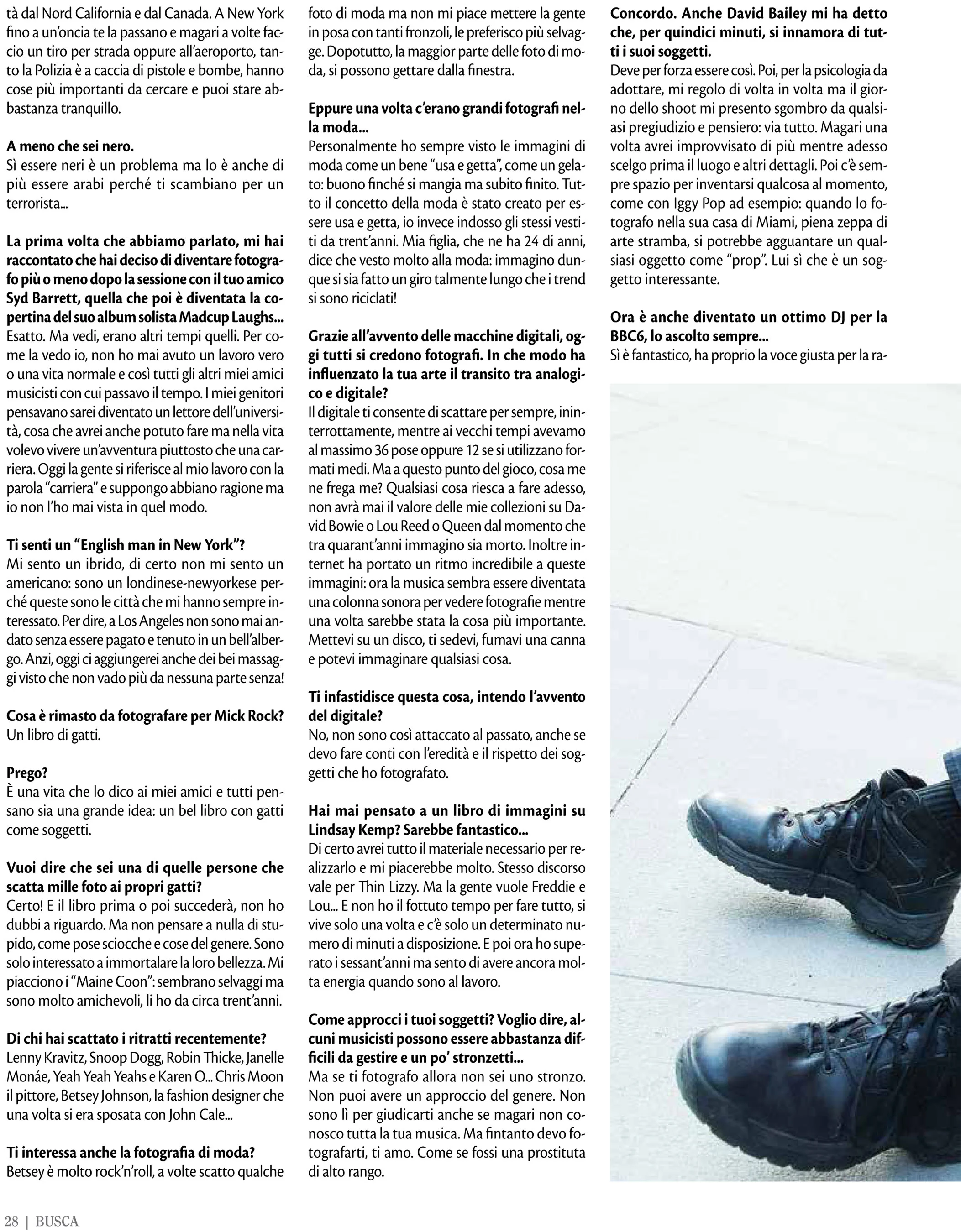 Buscadero: Mick Rock interview & photo