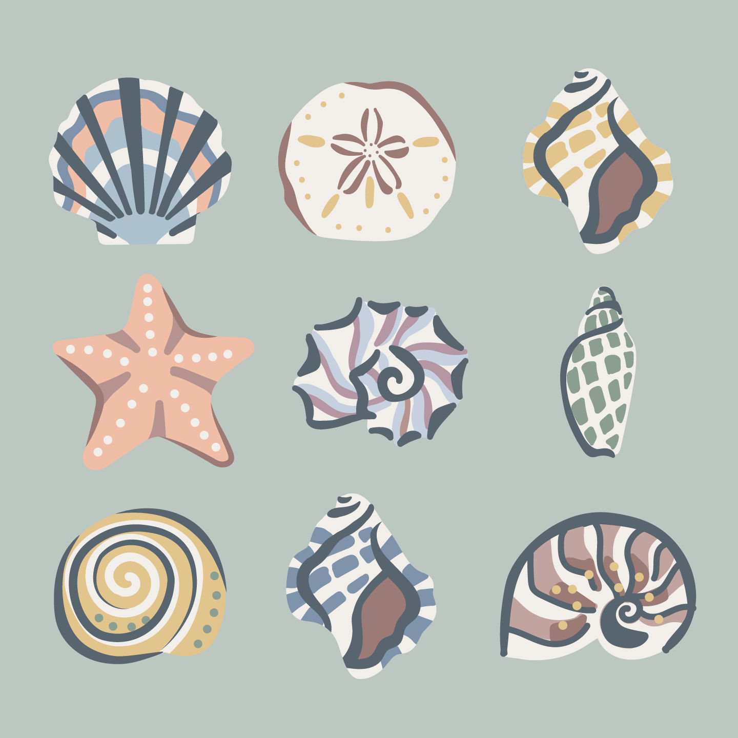 Motifs created in Illustrator