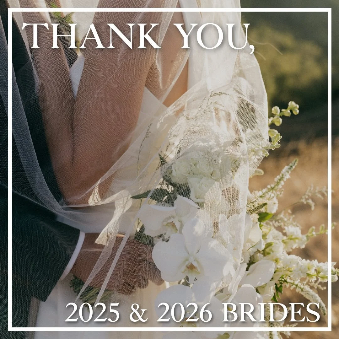 To every bride who walked through our doors in 2025, Thank you.

Thank you for trusting us with such a meaningful moment in your life. Thank you for showing up exactly as you were excited, nervous, overwhelmed, hopeful, unsure, or somewhere in betwee