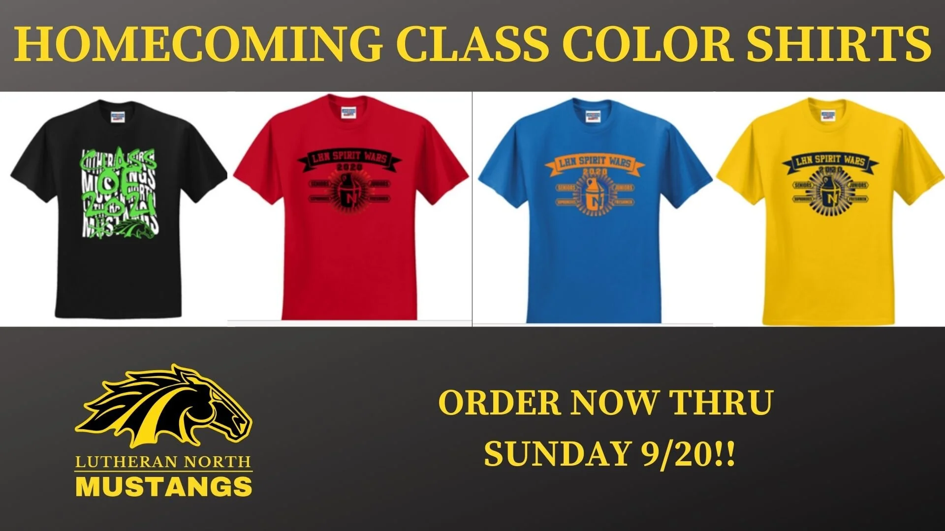 Homecoming Class Spirit Wars T-Shirts!!