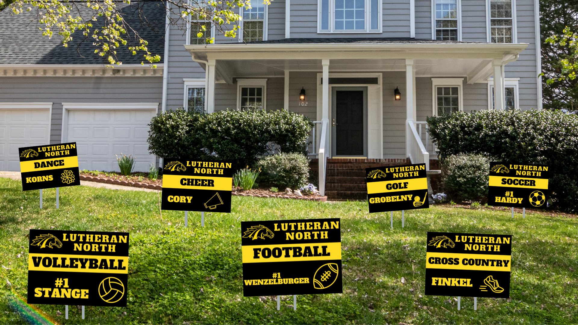 FALL SPORTS LAWN SIGNS FOR SALE! 