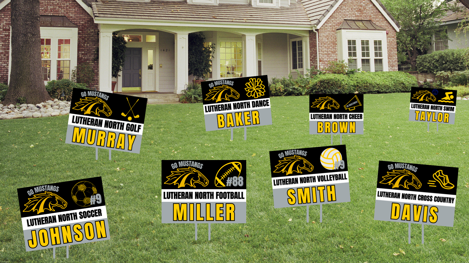 FALL SPORTS LAWN SIGNS FOR SALE! 
